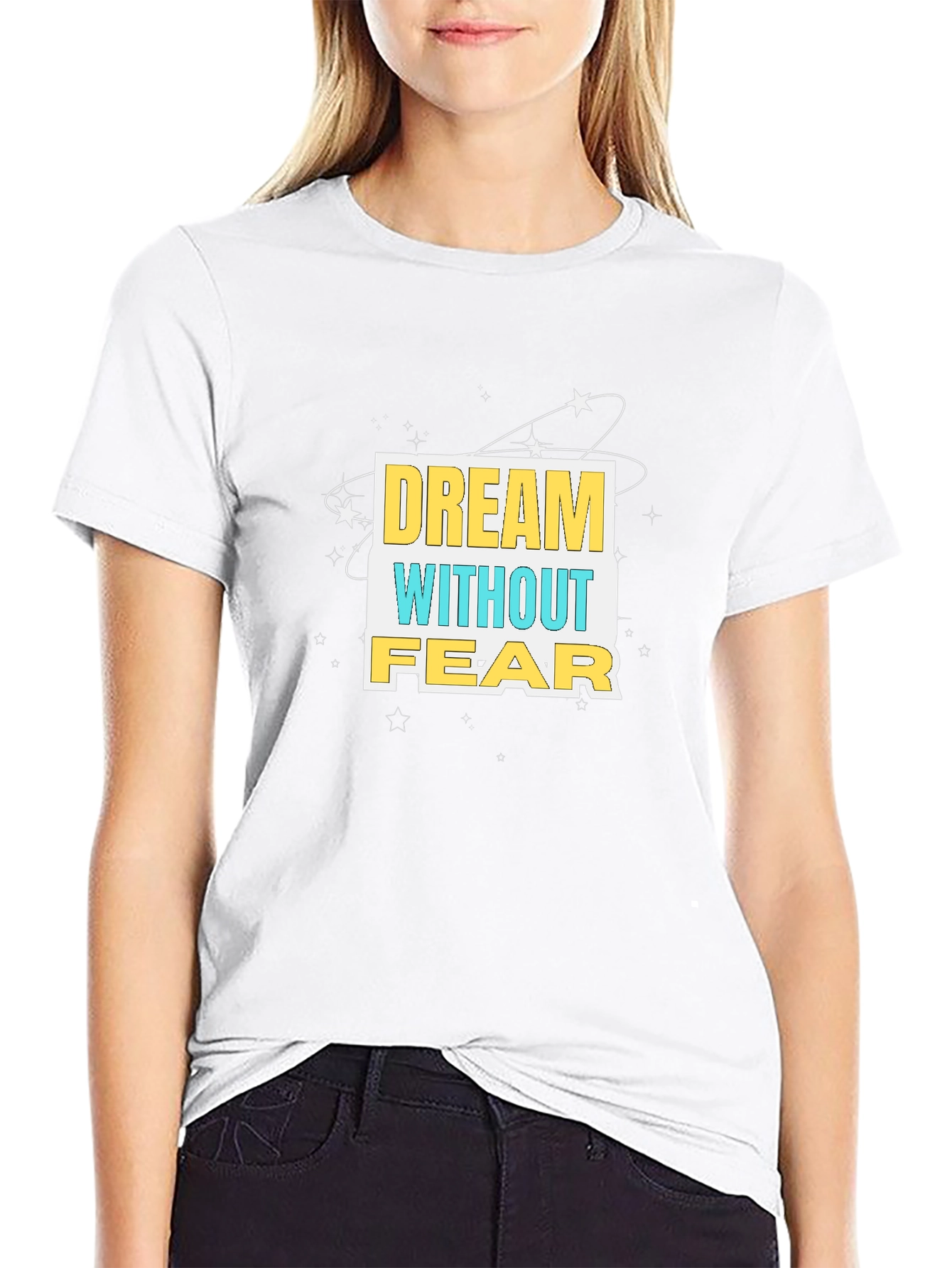 Dream Without Fear Graphic Tee - Black Cotton T-Shirt