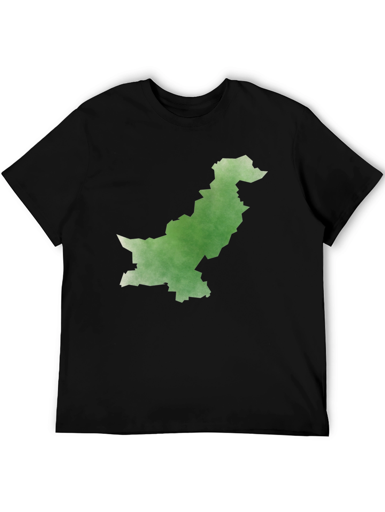 Pakistan Map Graphic Tee - Black Cotton T-Shirt
