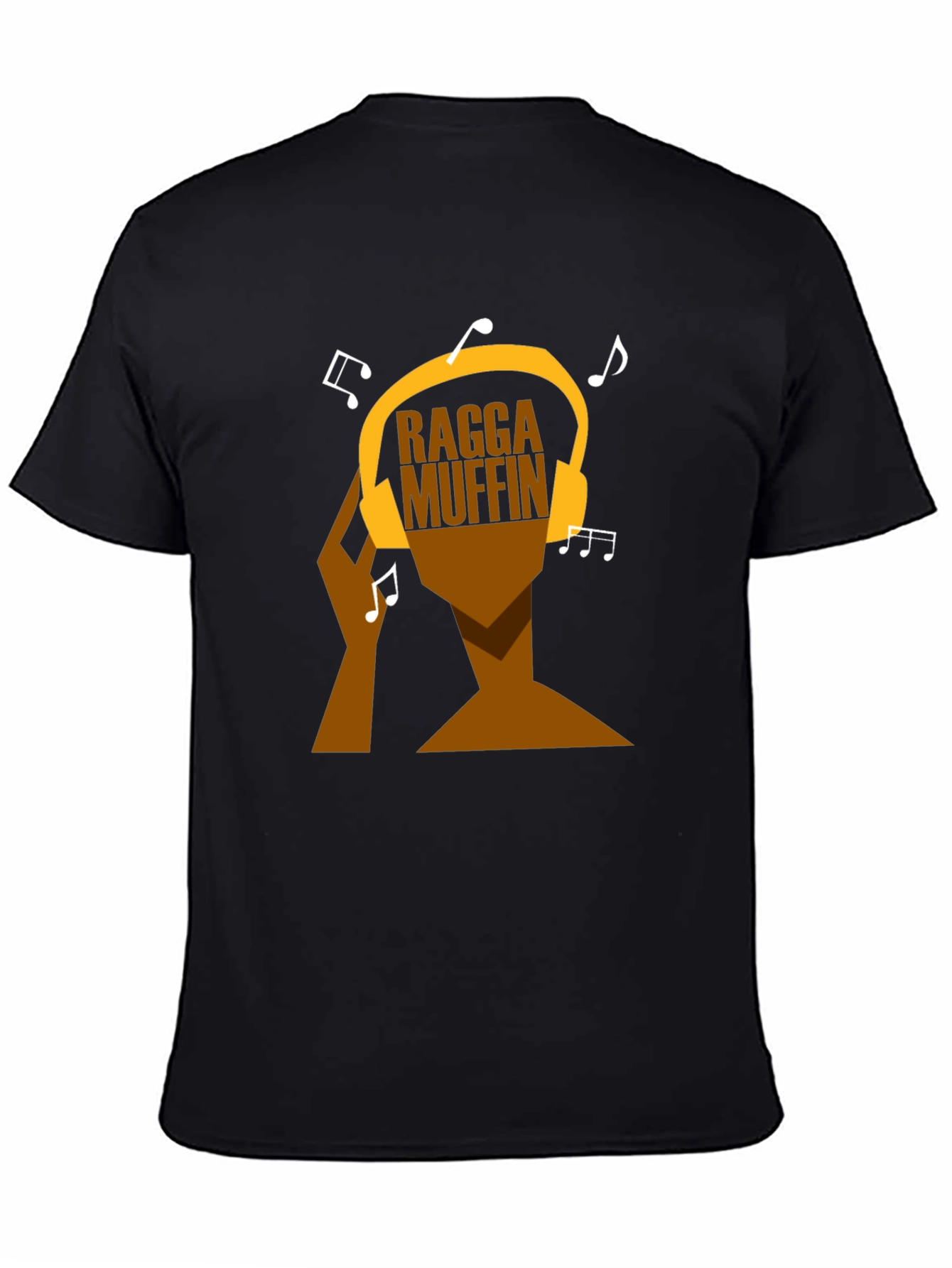 Ragga Muffin Graphic Tee - Black Cotton T-Shirt