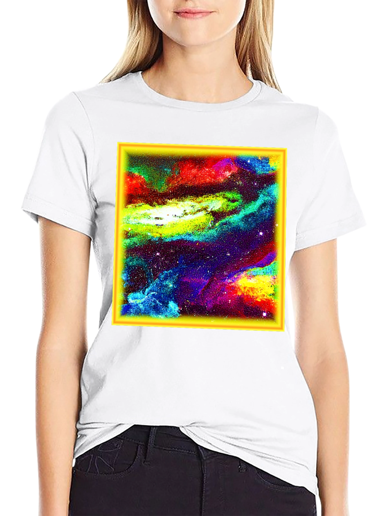 Nebula Print Black T-Shirt