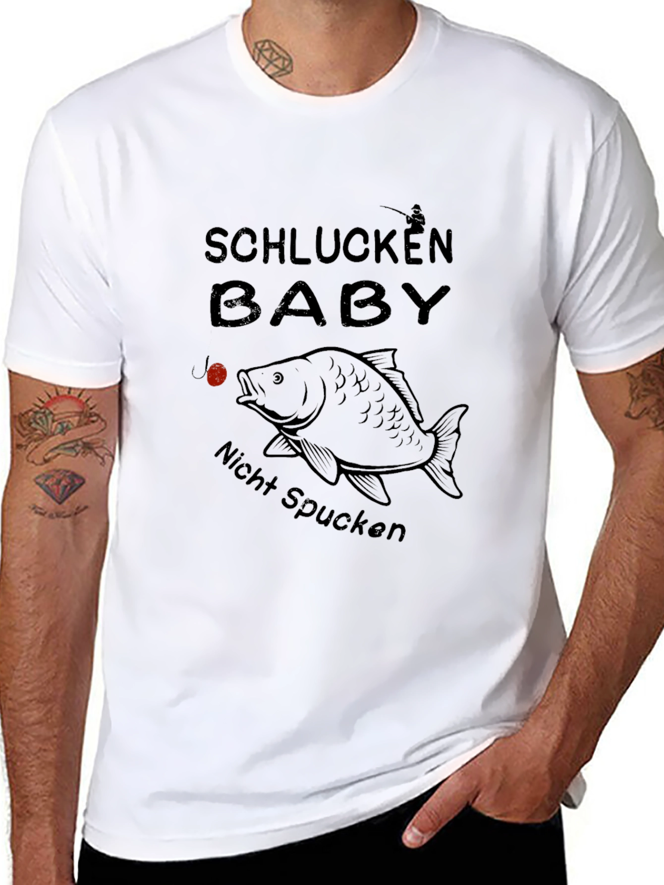 Schlucken Baby T-Shirt - Fishing Humor Tee