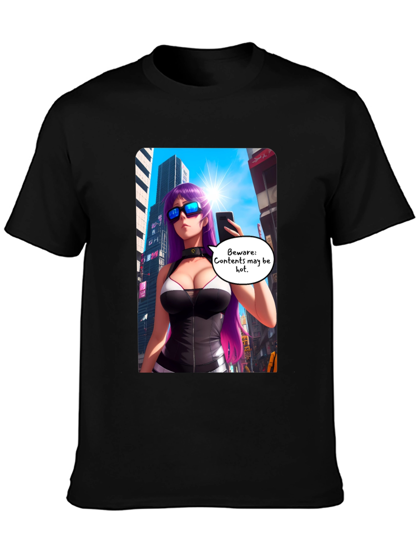 Anime Girl T-Shirt: Beware Contents May Be Hot!