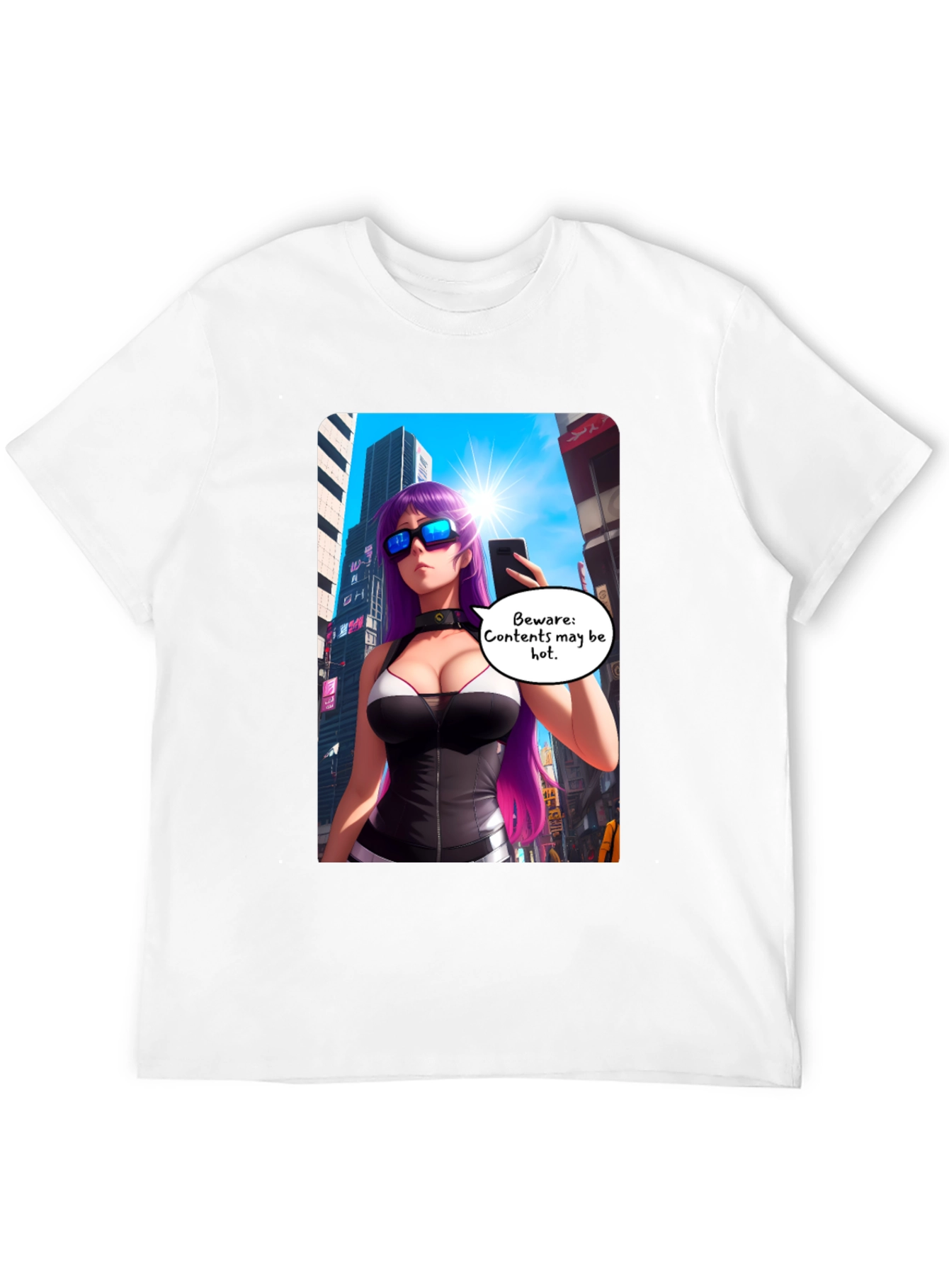 Anime Girl T-Shirt: Beware Contents May Be Hot!
