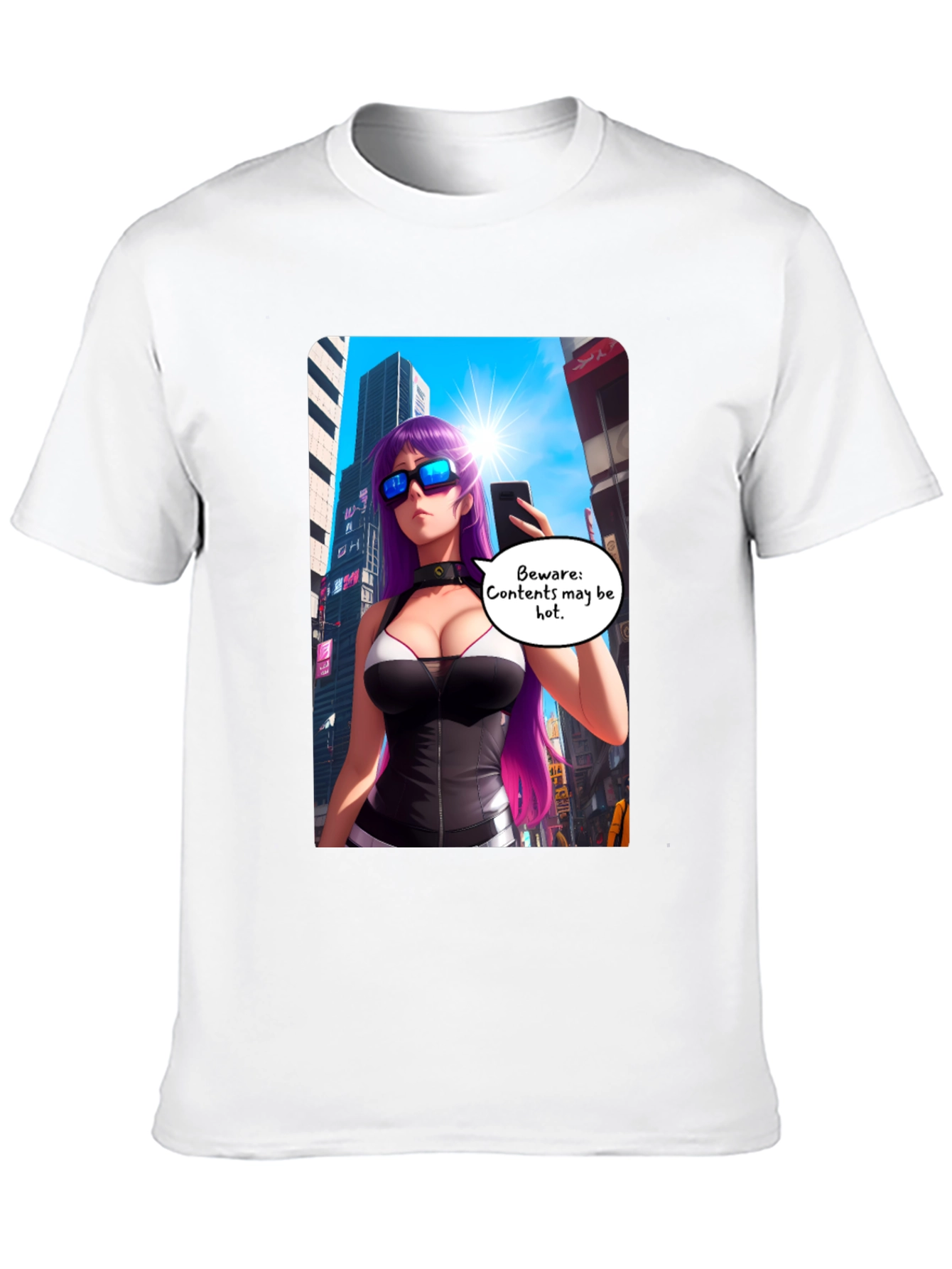 Anime Girl T-Shirt: Beware Contents May Be Hot!