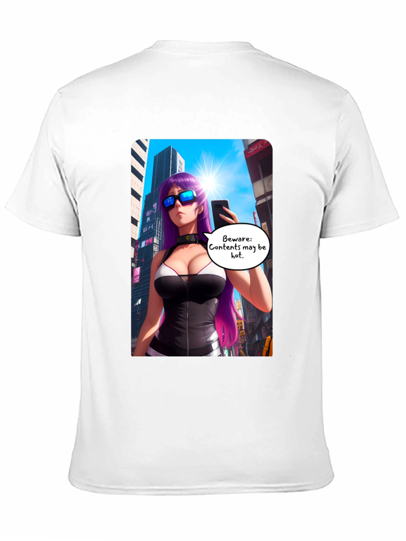 Anime Girl T-Shirt: Beware Contents May Be Hot!