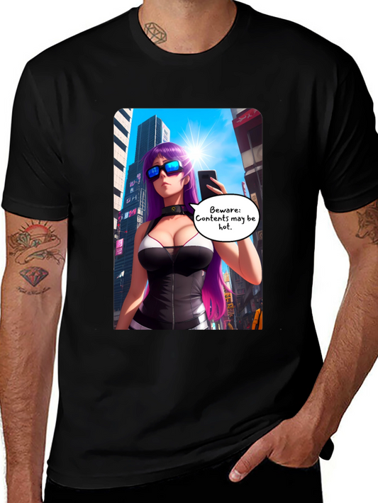 Anime Girl T-Shirt: Beware Contents May Be Hot!