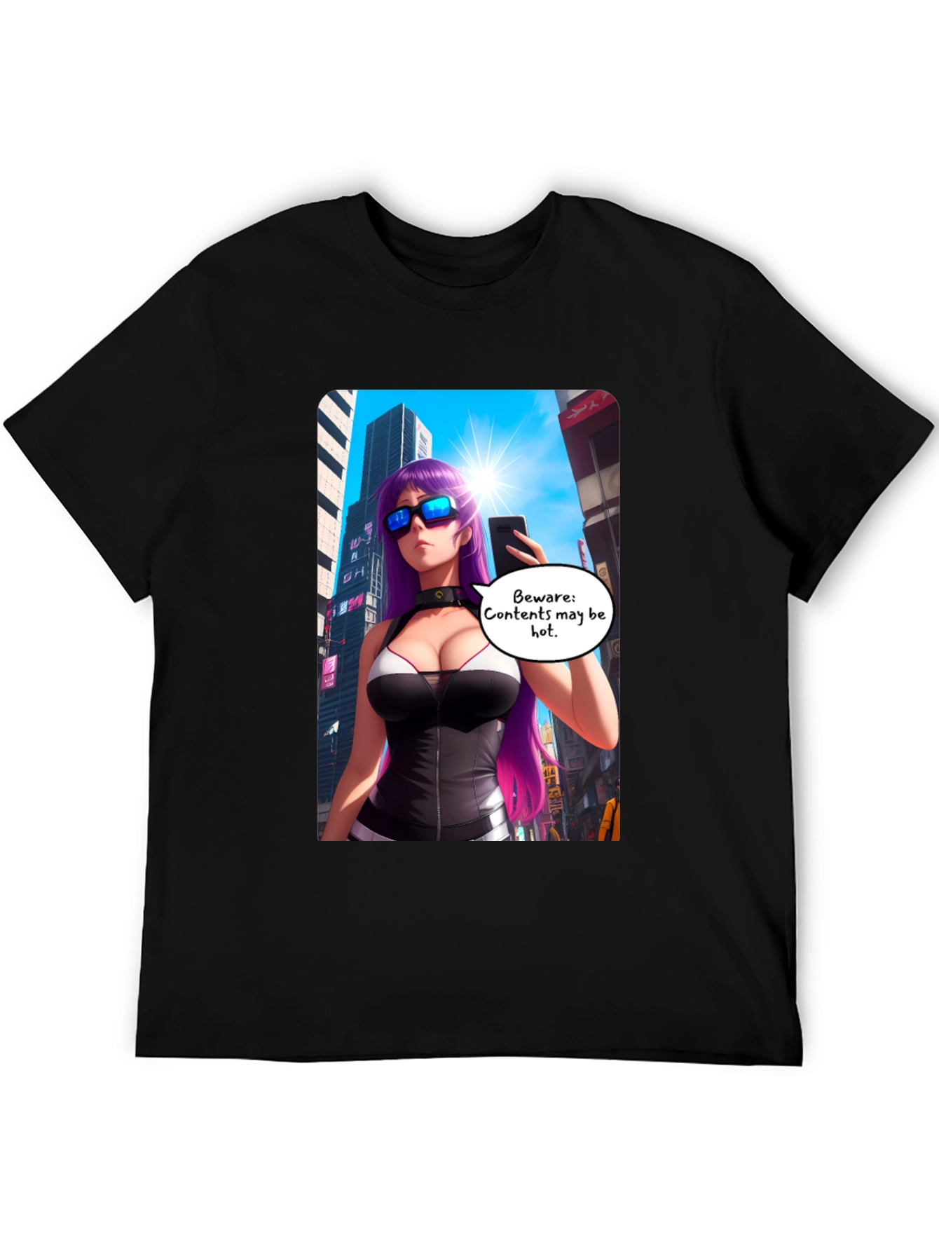 Anime Girl T-Shirt: Beware Contents May Be Hot!