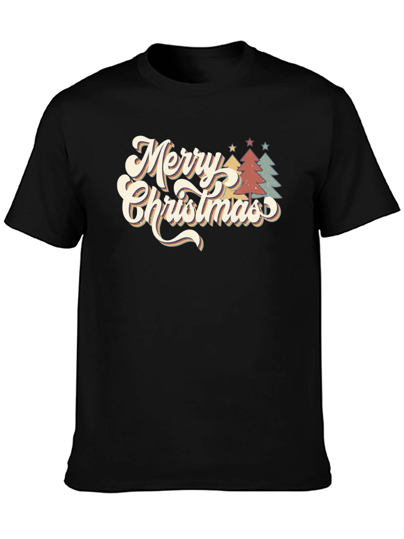 Retro Merry Christmas Tree T-Shirt