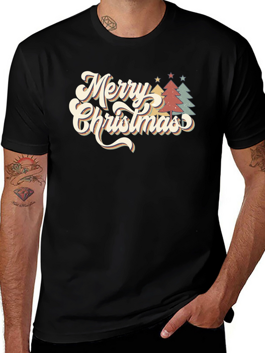 Retro Merry Christmas Tree T-Shirt