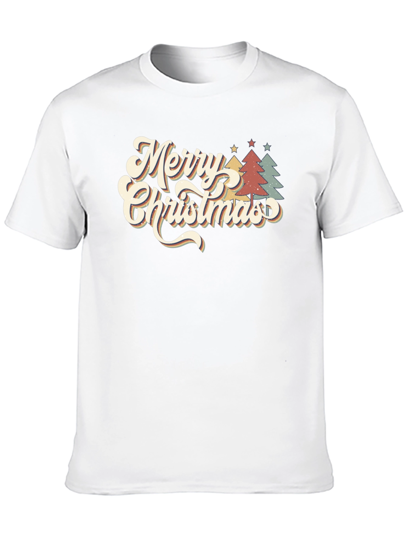 Retro Merry Christmas Tree T-Shirt