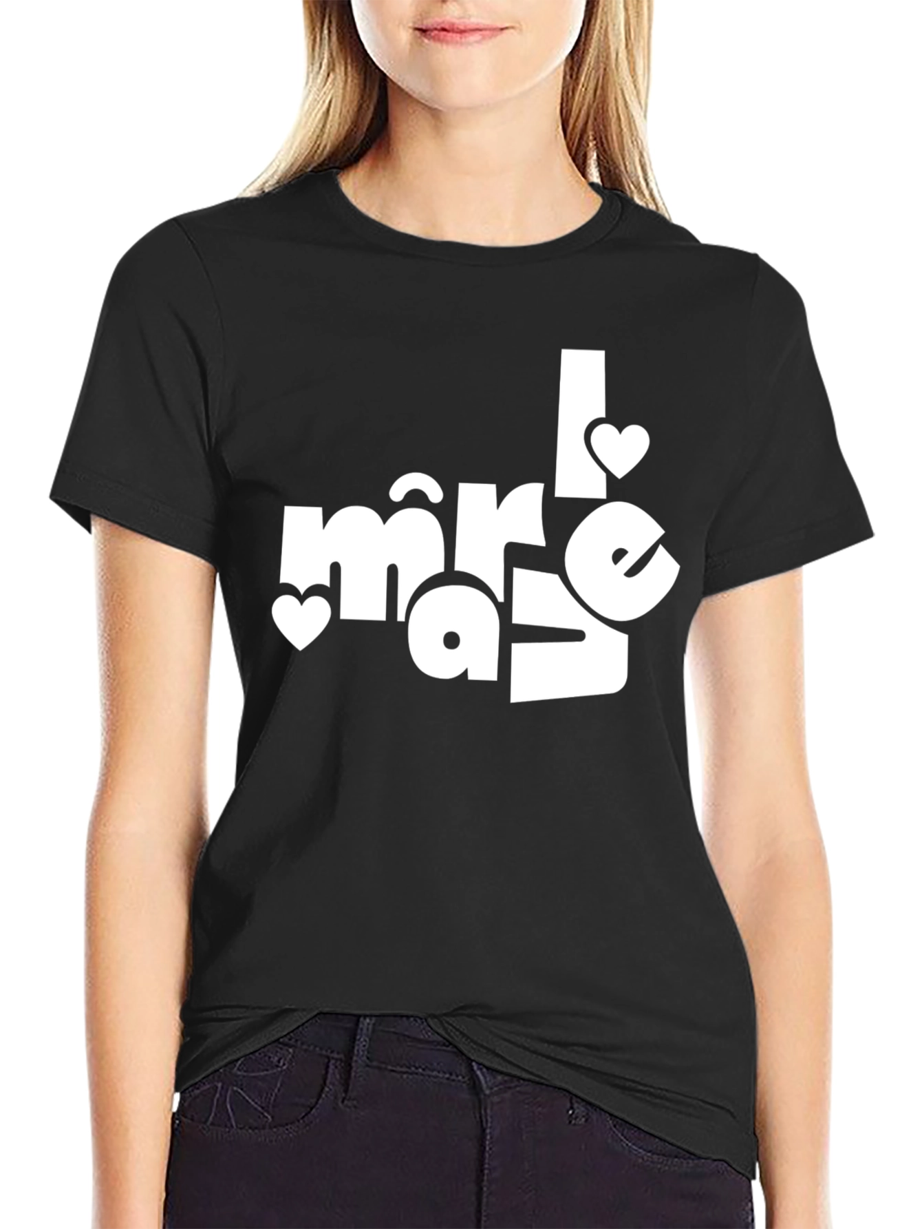 I Love Mere T-Shirt - Black Cotton Tee