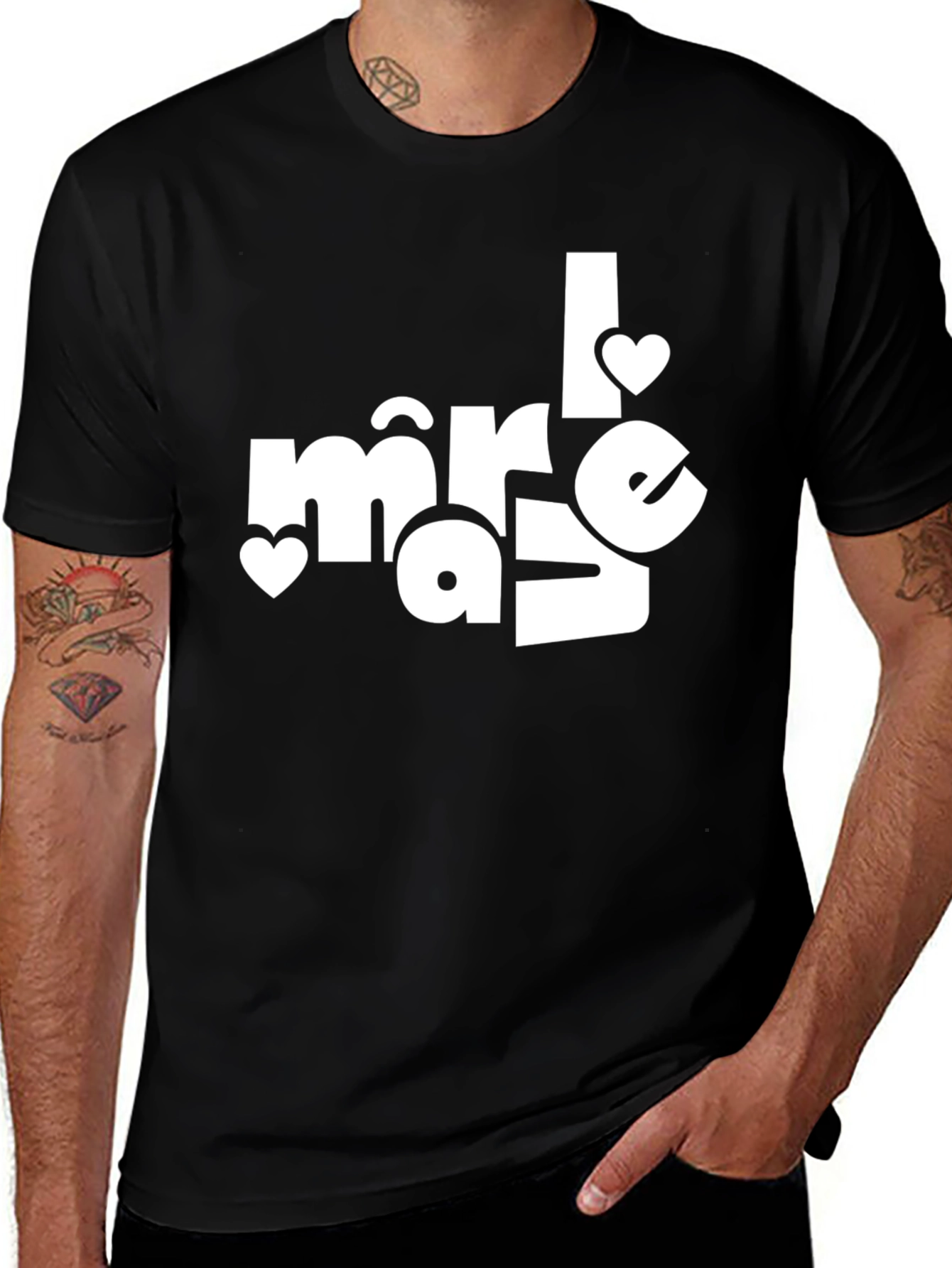 I Love Mere T-Shirt - Black Cotton Tee