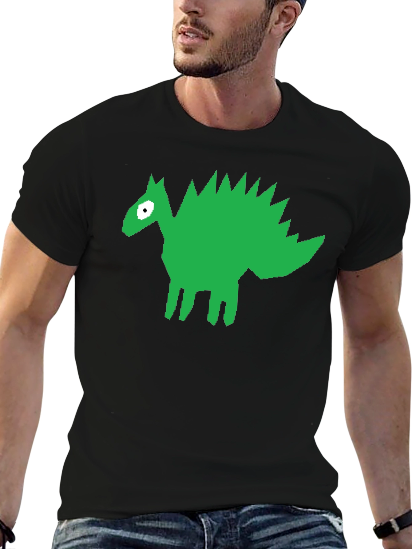 Dinosaur Graphic Black T-Shirt - Unique Design