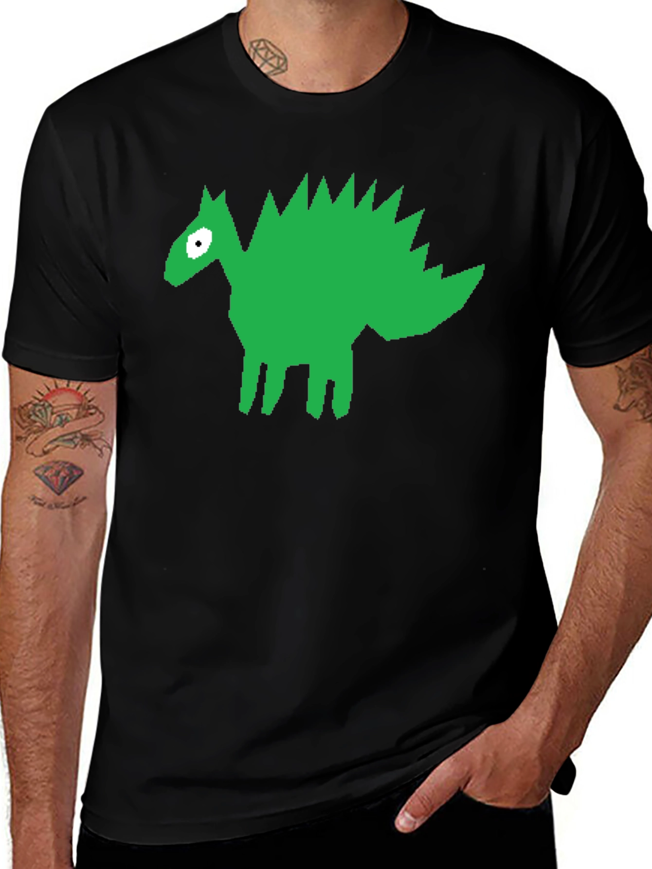 Dinosaur Graphic Black T-Shirt - Unique Design