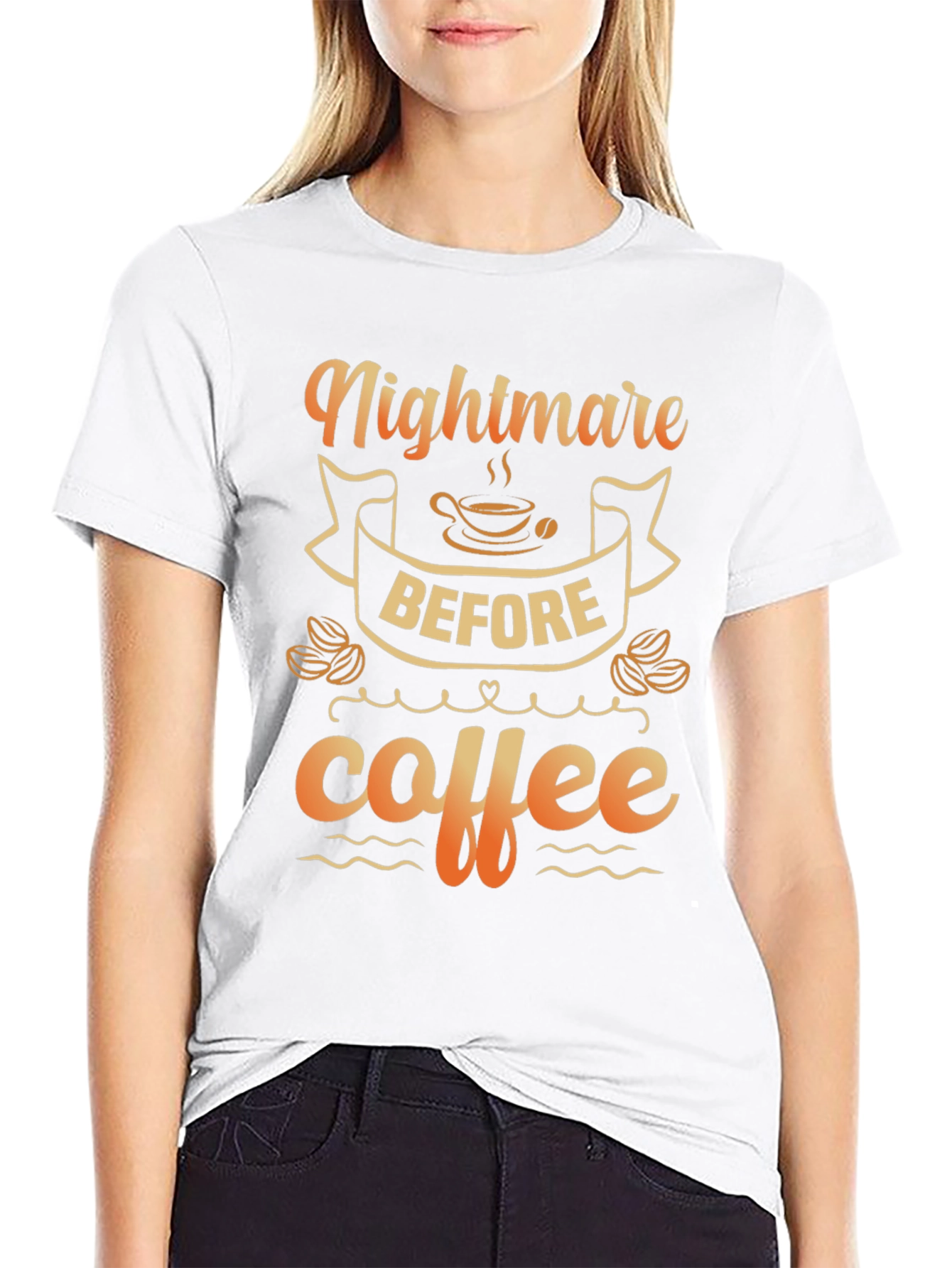 Nightmare Before Coffee Graphic Tee - Black