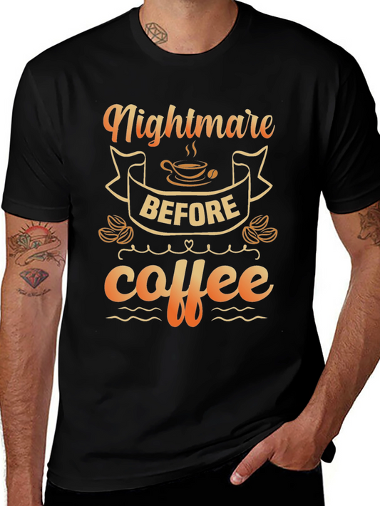 Nightmare Before Coffee Graphic Tee - Black
