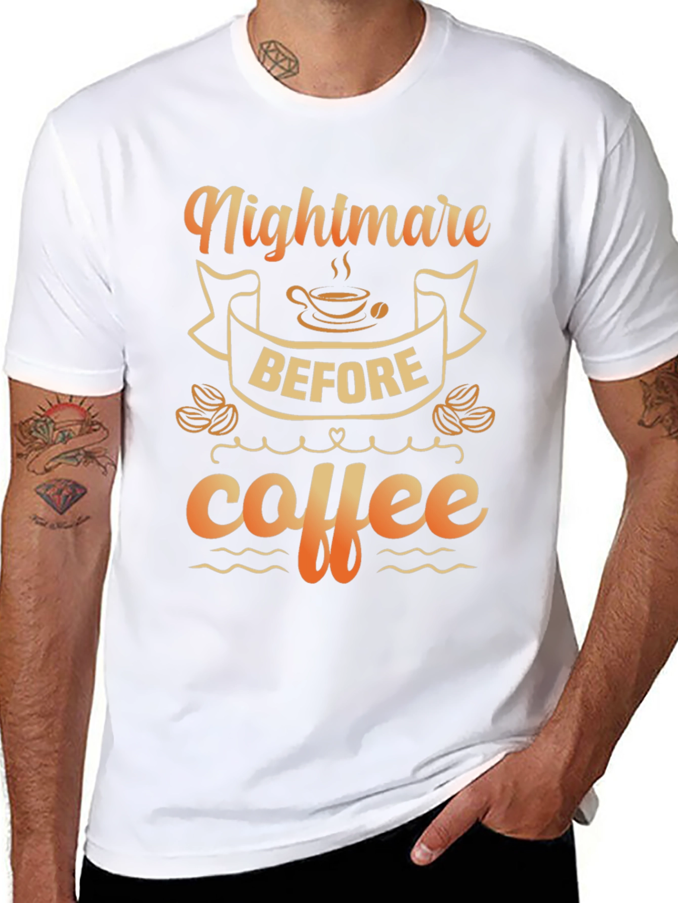 Nightmare Before Coffee Graphic Tee - Black