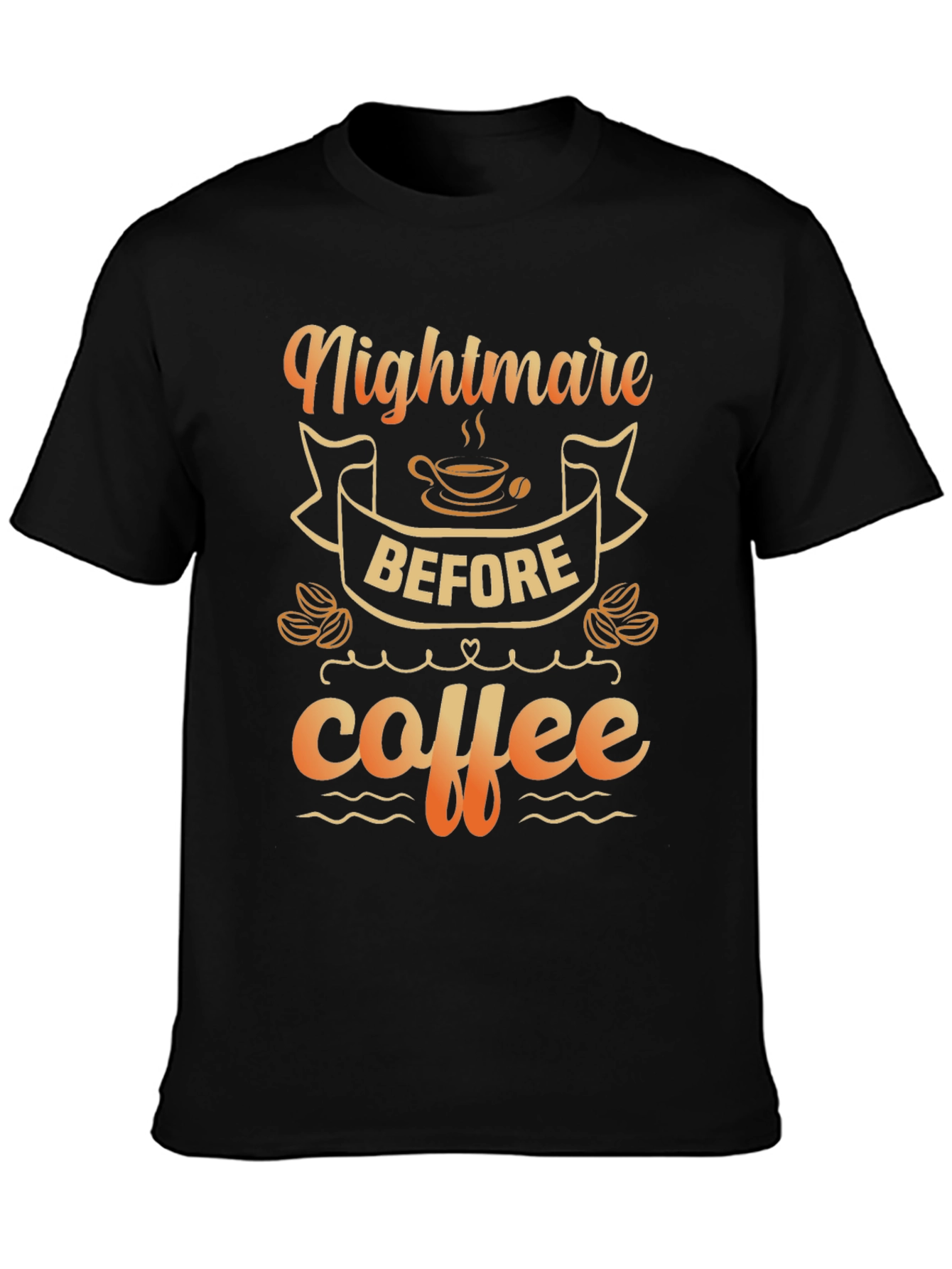 Nightmare Before Coffee Graphic Tee - Black