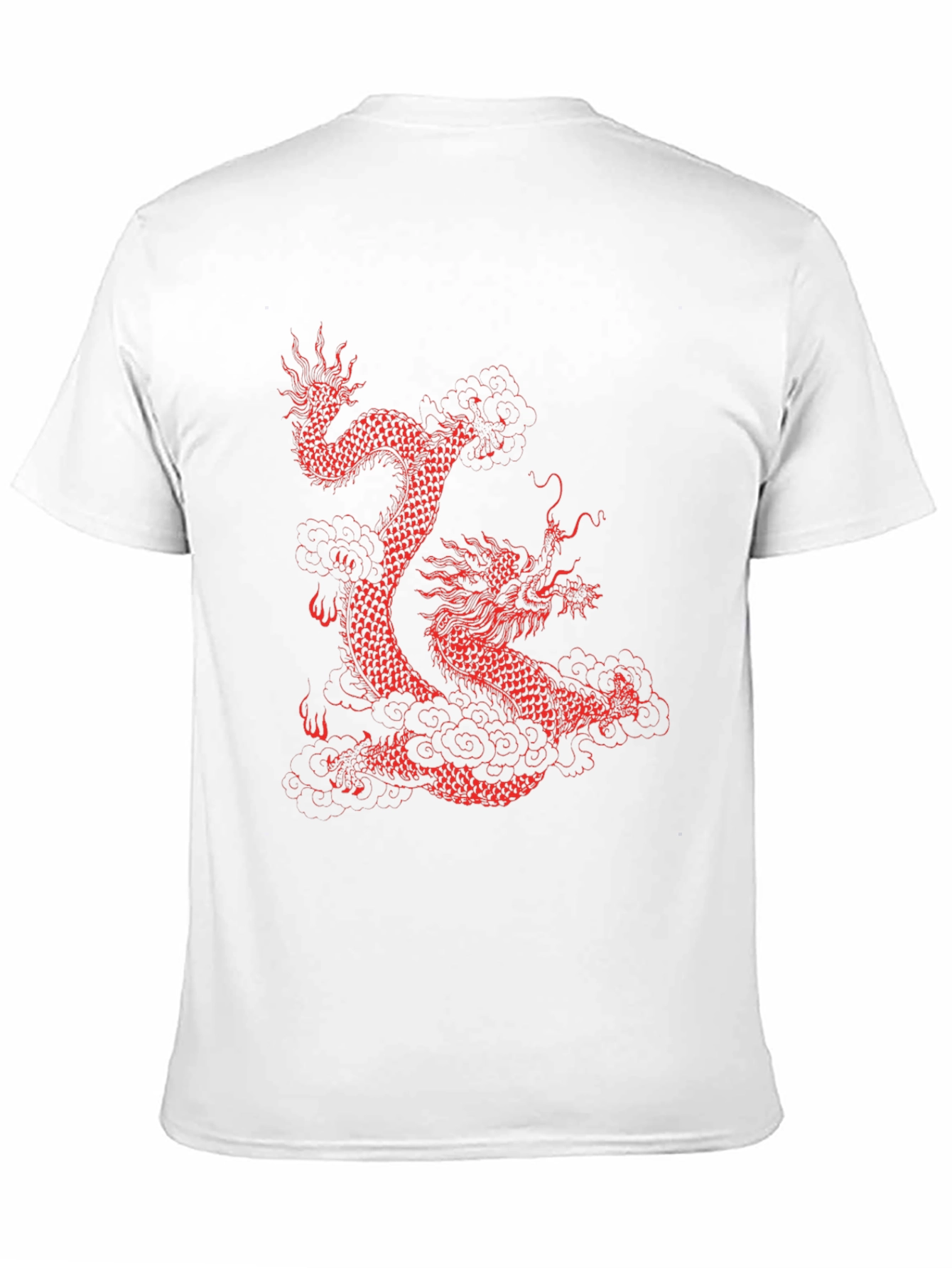 Dragon Graphic Tee - Red Dragon on Black