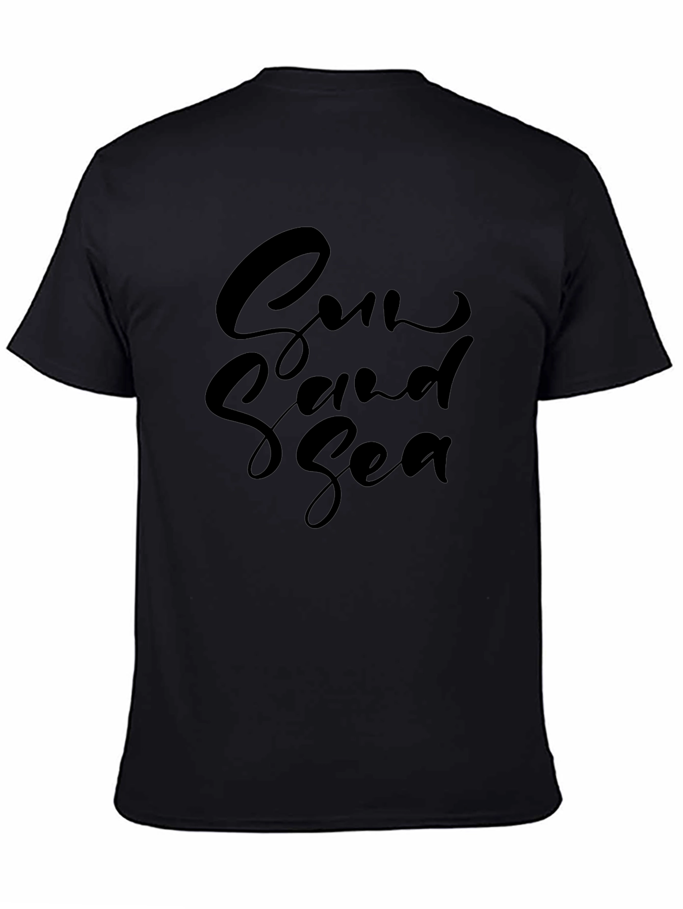 Sun Sand Sea Black Graphic Tee