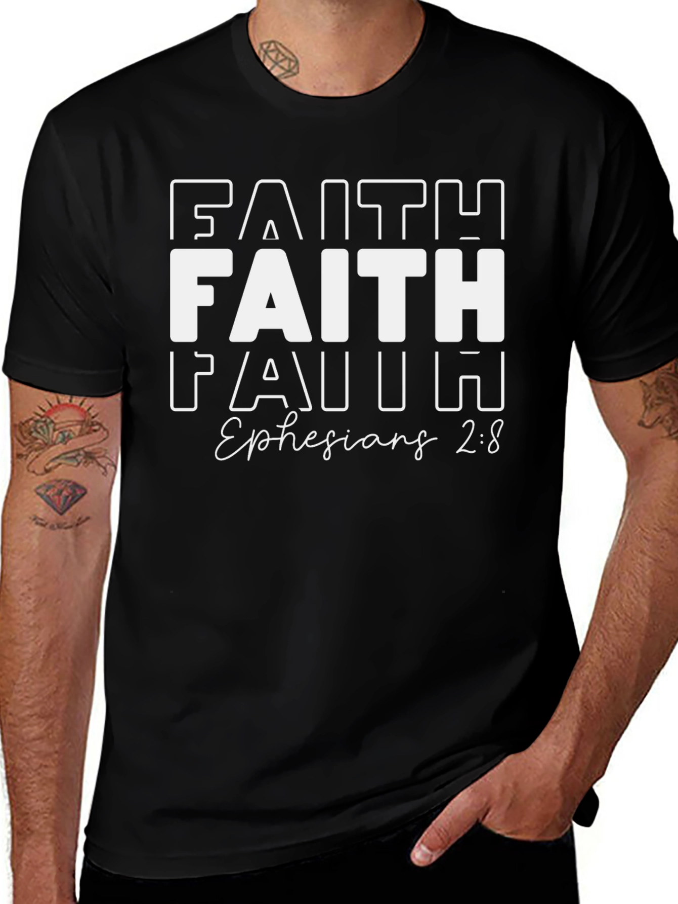 Faith Ephesians 2:8 T-Shirt - Christian Apparel
