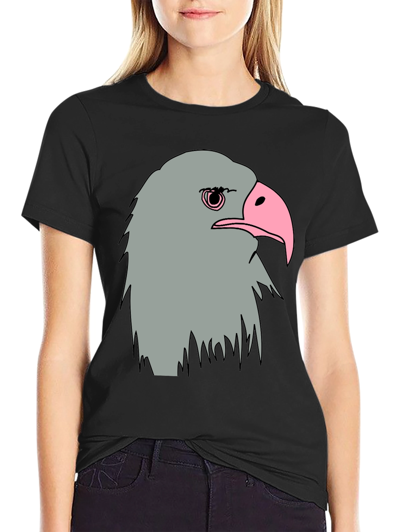 Eagle Graphic Tee - Mens Black Cotton T-Shirt