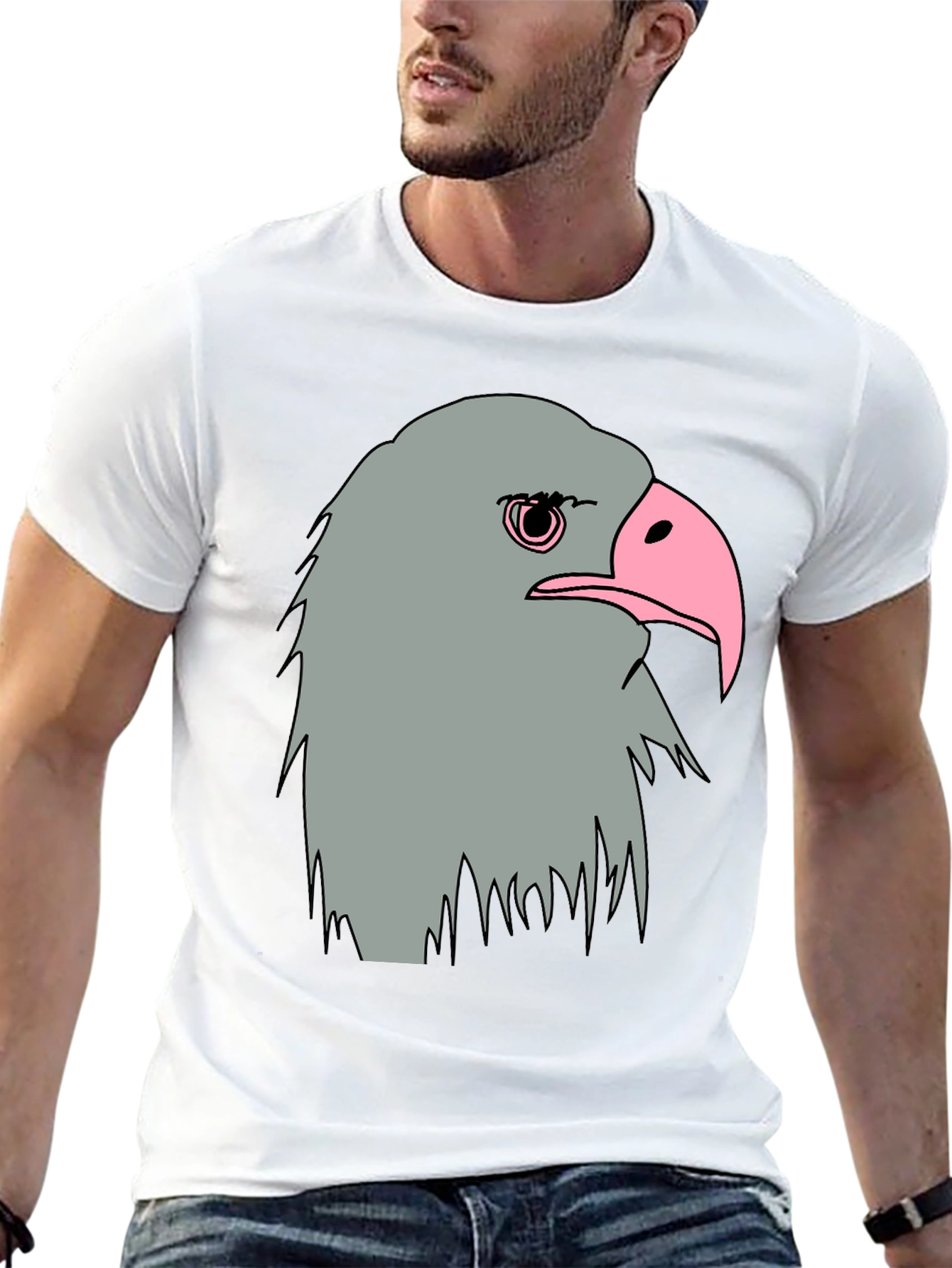 Eagle Graphic Tee - Mens Black Cotton T-Shirt