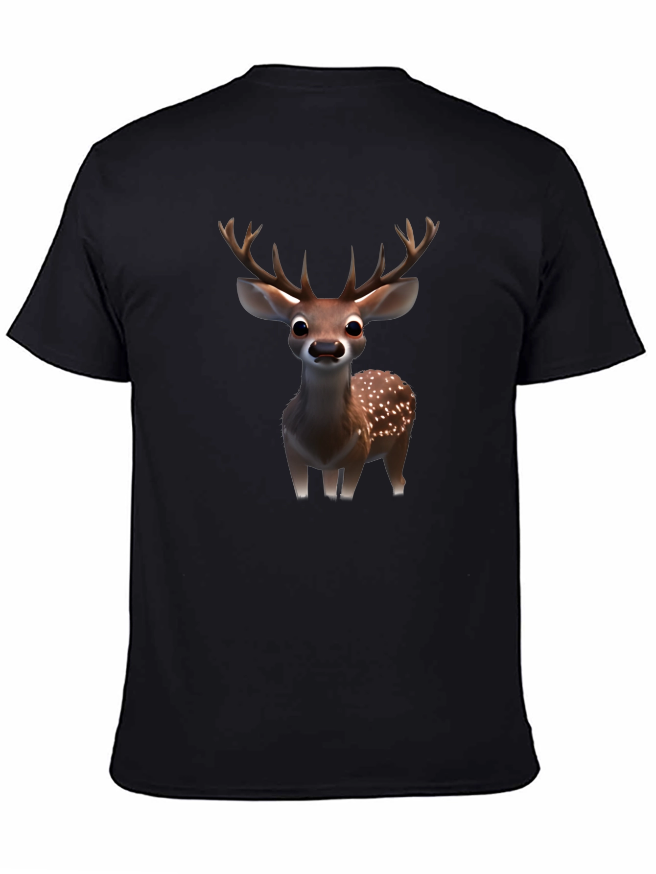 Deer Graphic T-Shirt - Mens Black Tee