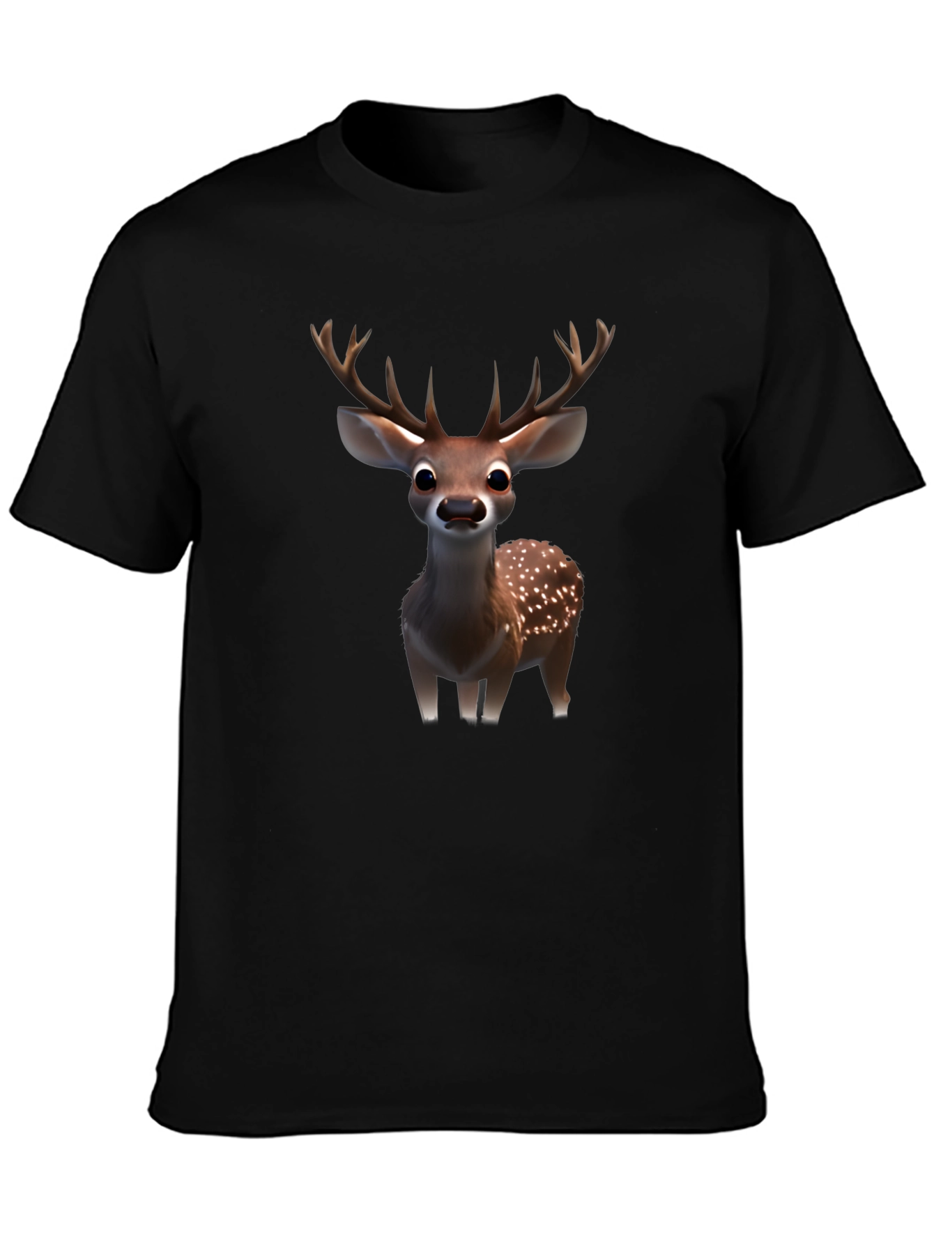 Deer Graphic T-Shirt - Mens Black Tee