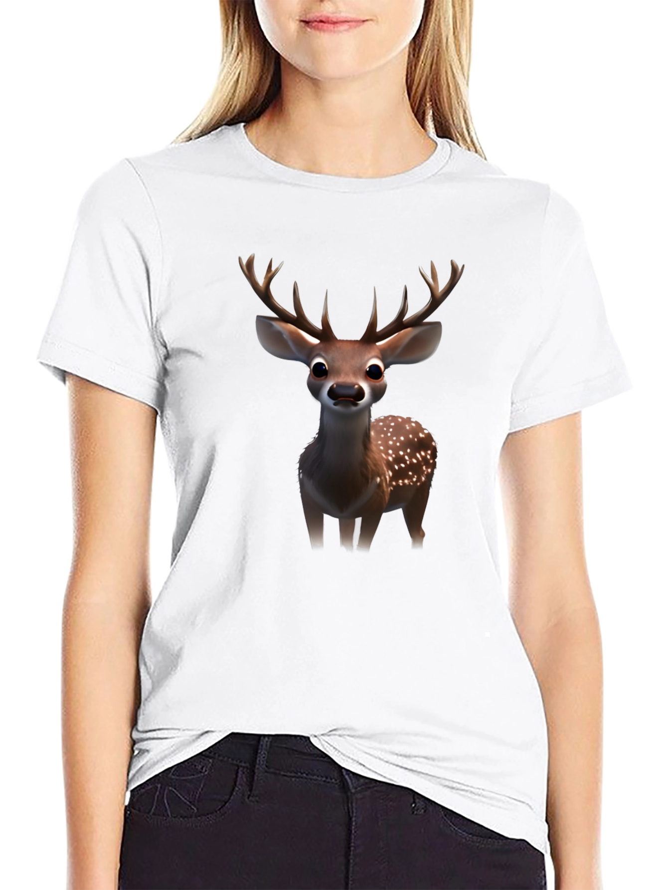 Deer Graphic T-Shirt - Mens Black Tee