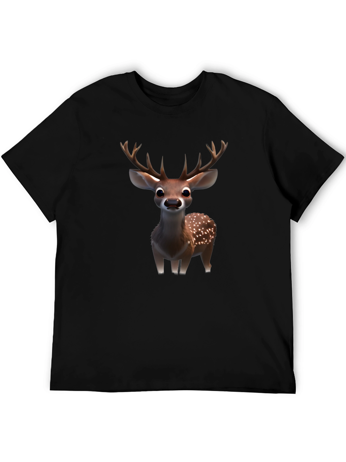 Deer Graphic T-Shirt - Mens Black Tee
