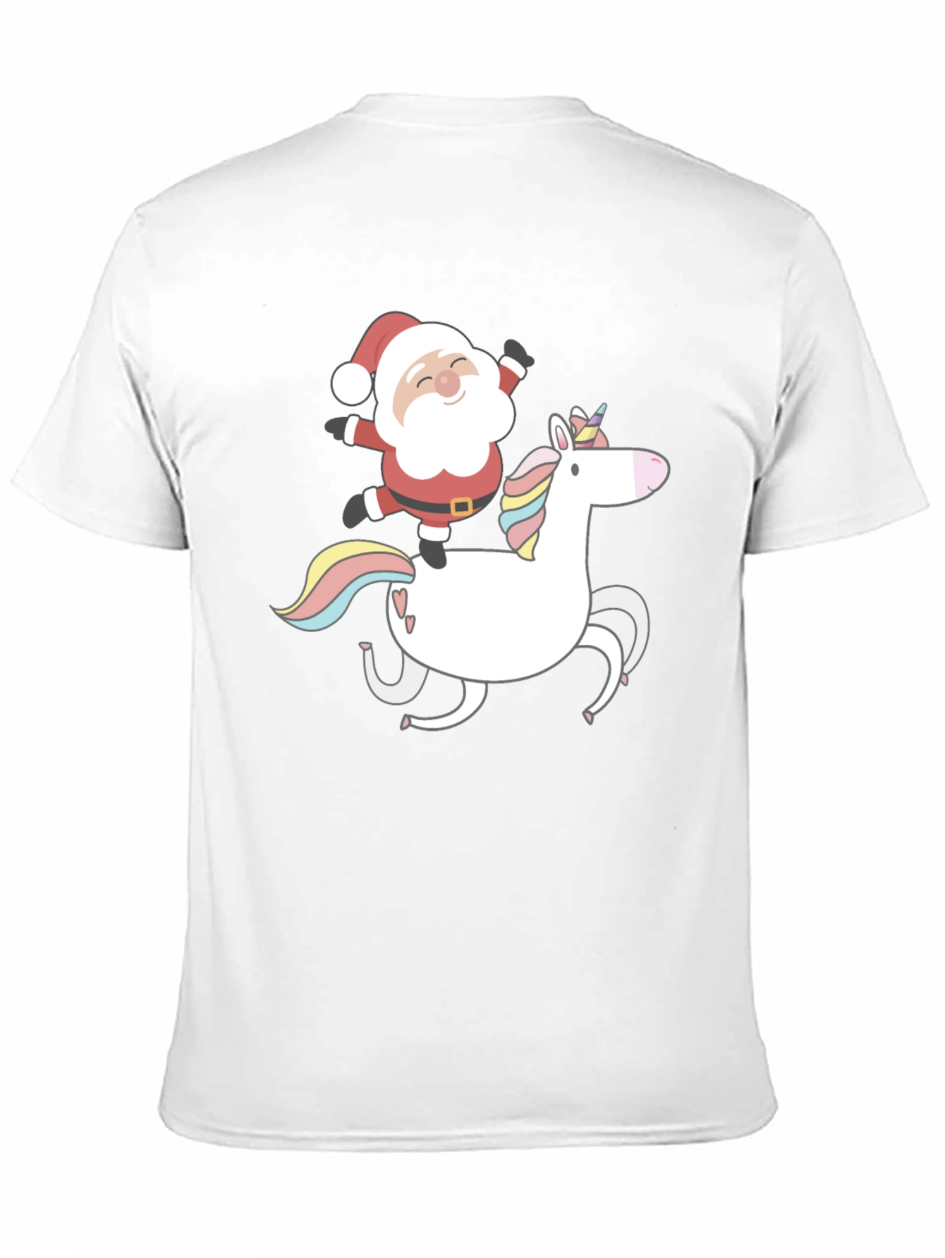 Santa Riding Unicorn Graphic Tee