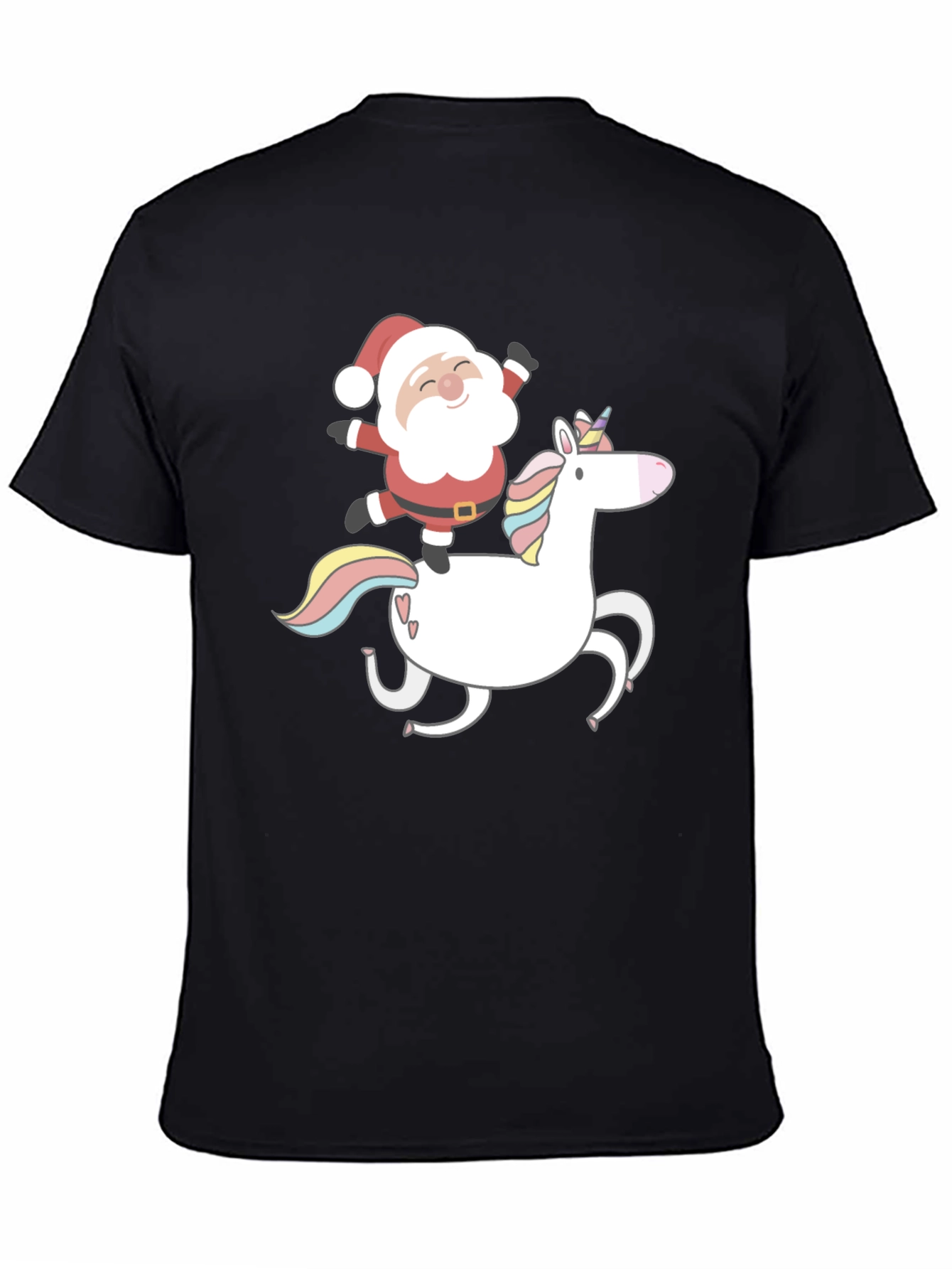 Santa Riding Unicorn Graphic Tee