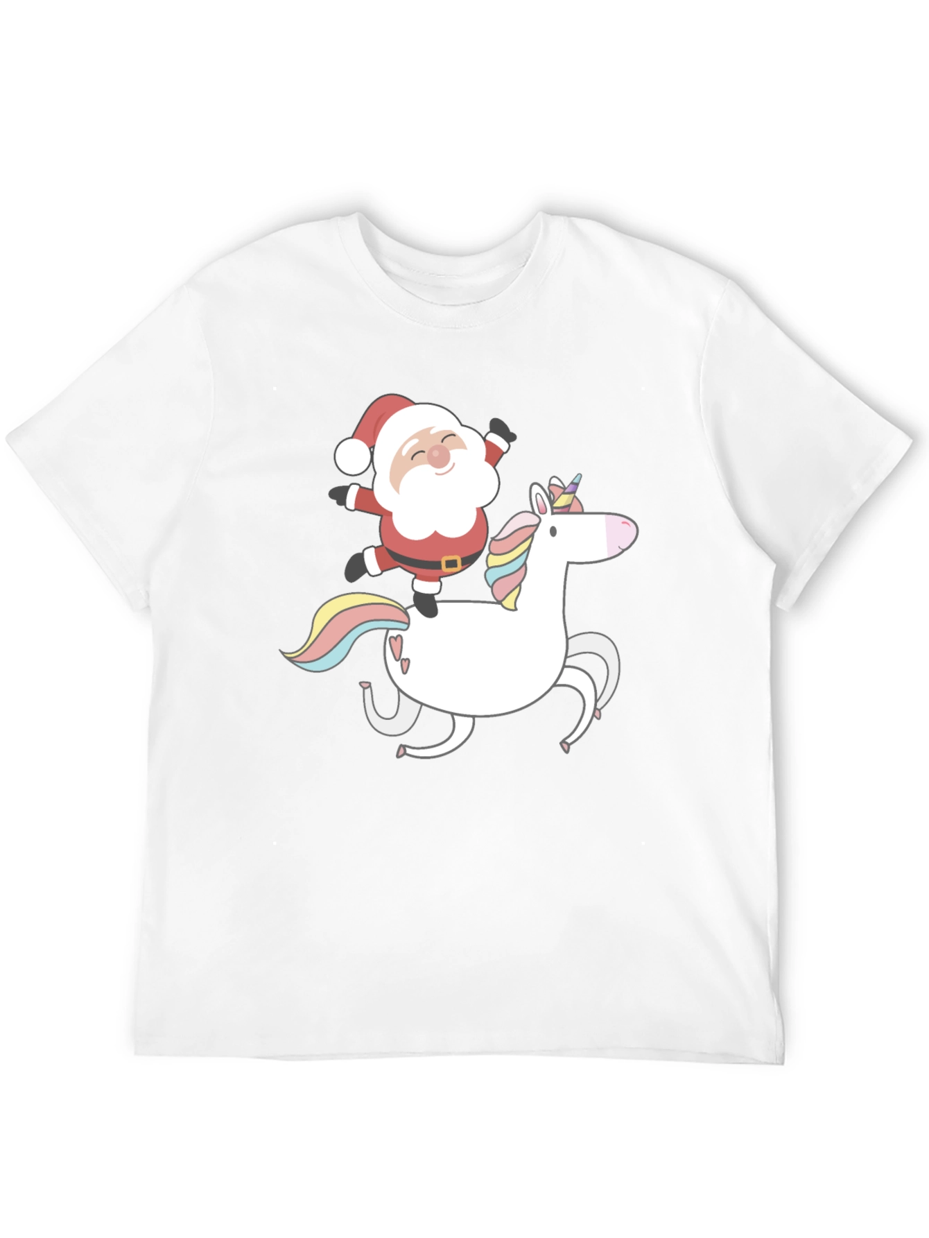 Santa Riding Unicorn Graphic Tee