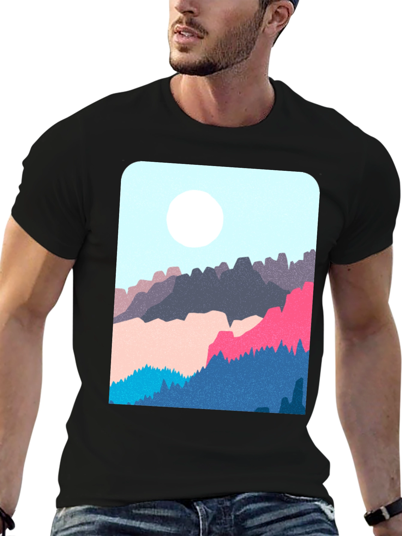 Mountain Graphic Black T-Shirt