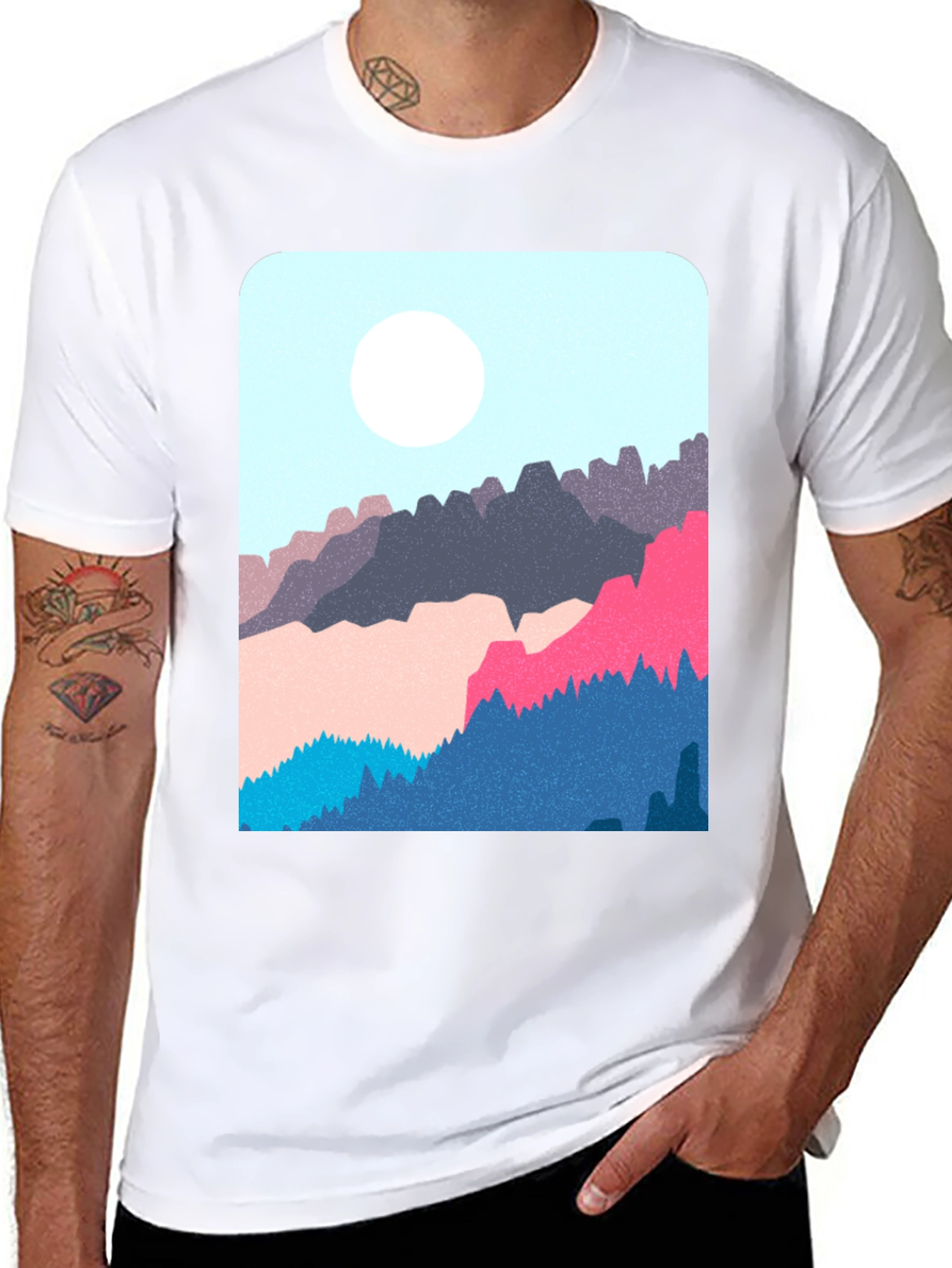 Mountain Graphic Black T-Shirt