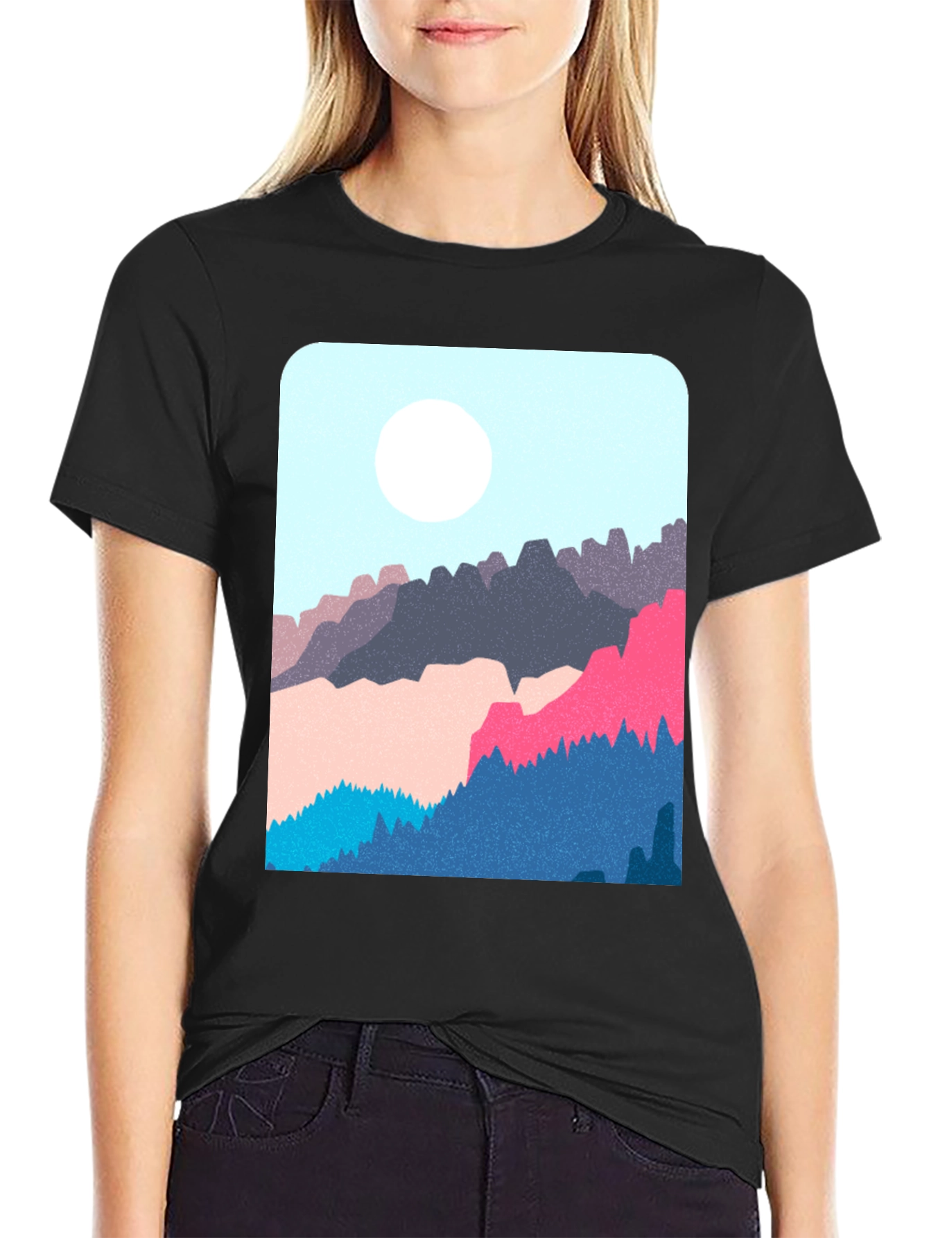 Mountain Graphic Black T-Shirt
