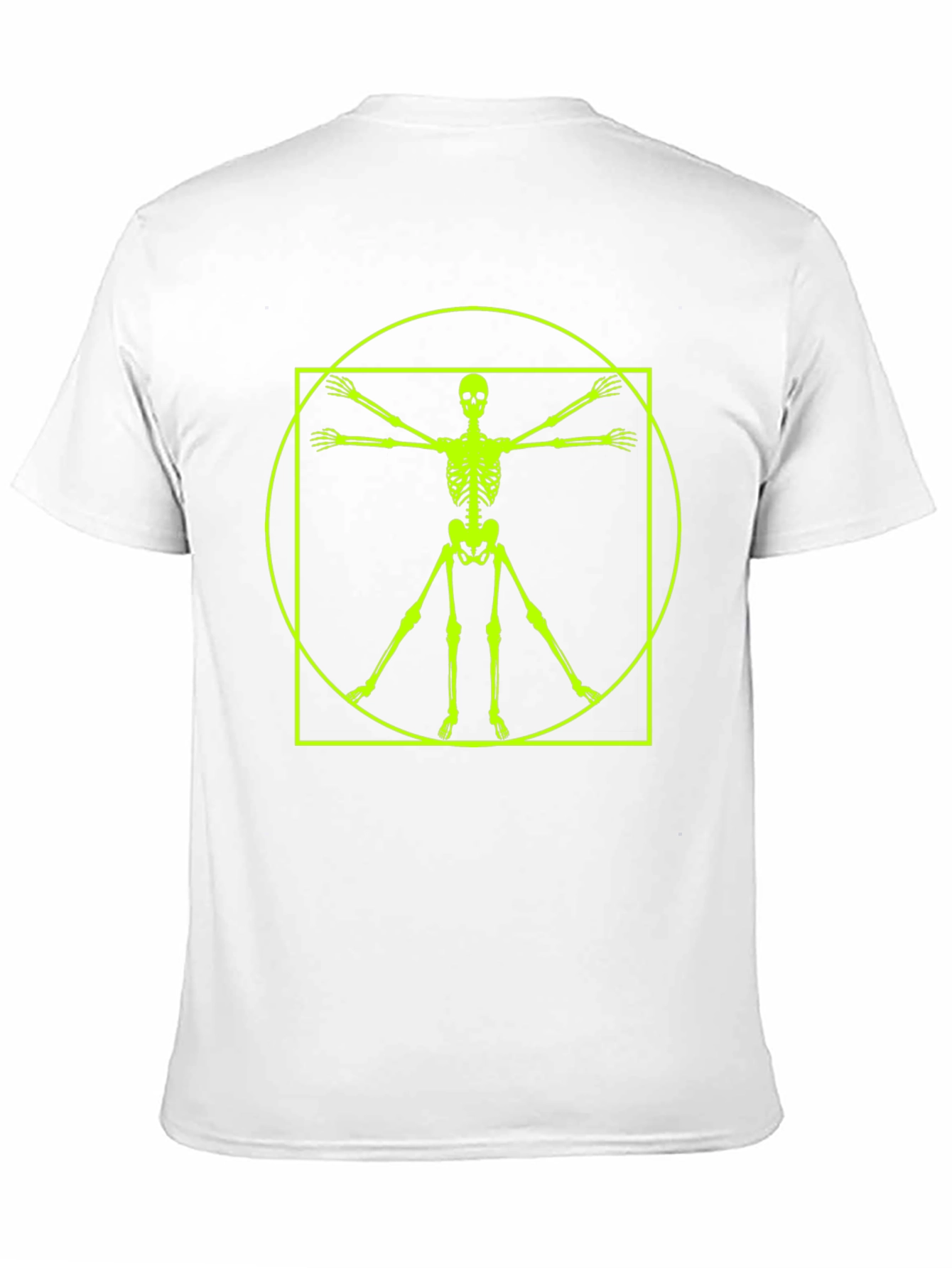 Vitruvian Skeleton T-Shirt - Anatomical Black Tee