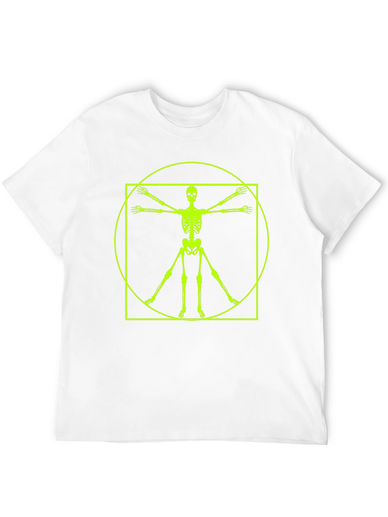 Vitruvian Skeleton T-Shirt - Anatomical Black Tee