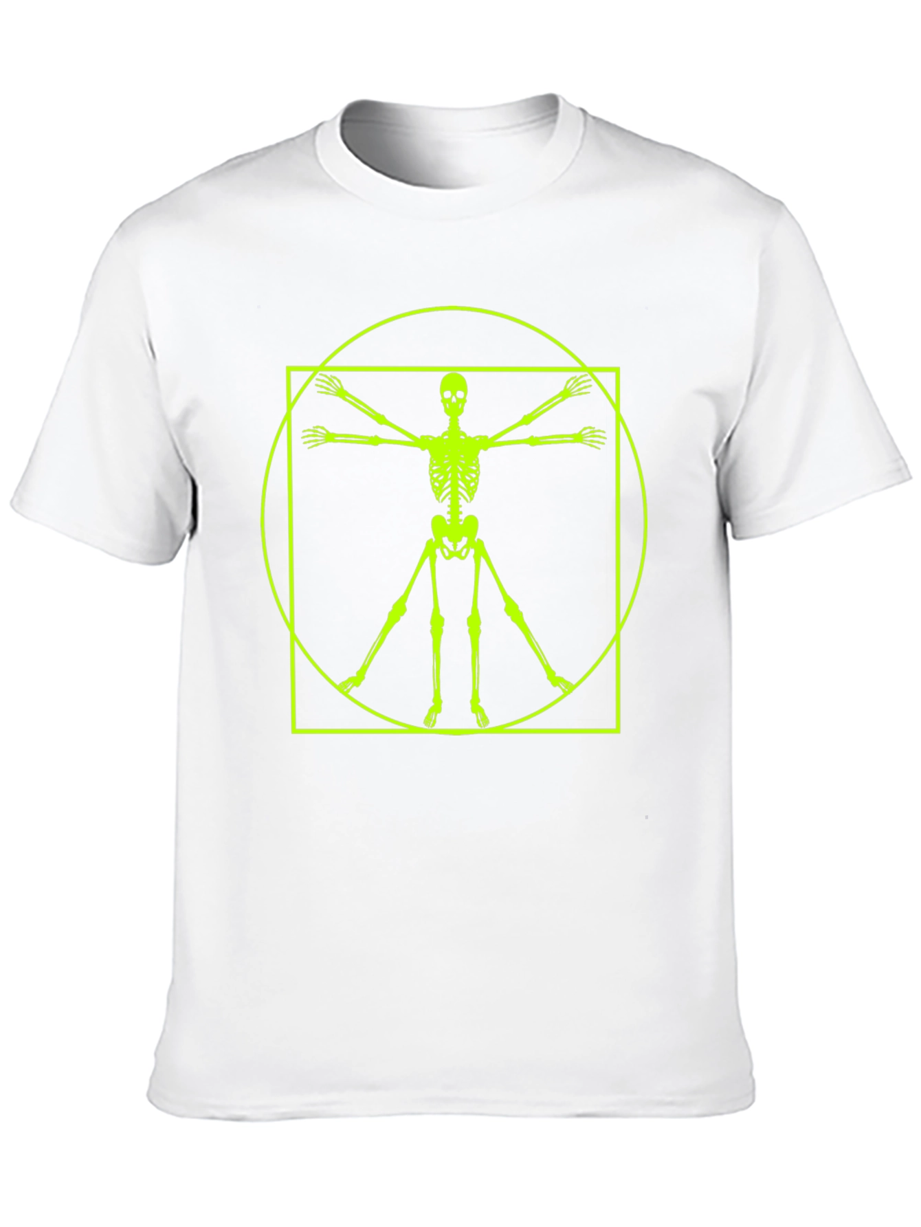 Vitruvian Skeleton T-Shirt - Anatomical Black Tee