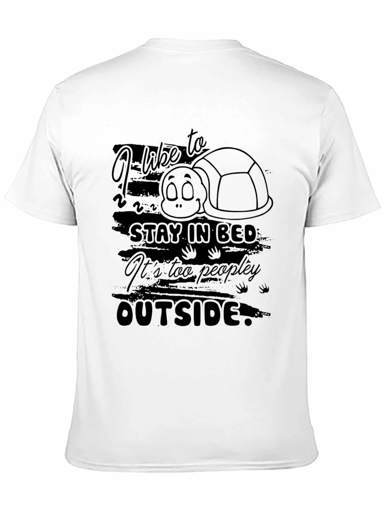 I Like To Stay In Bed Turtle T-Shirt