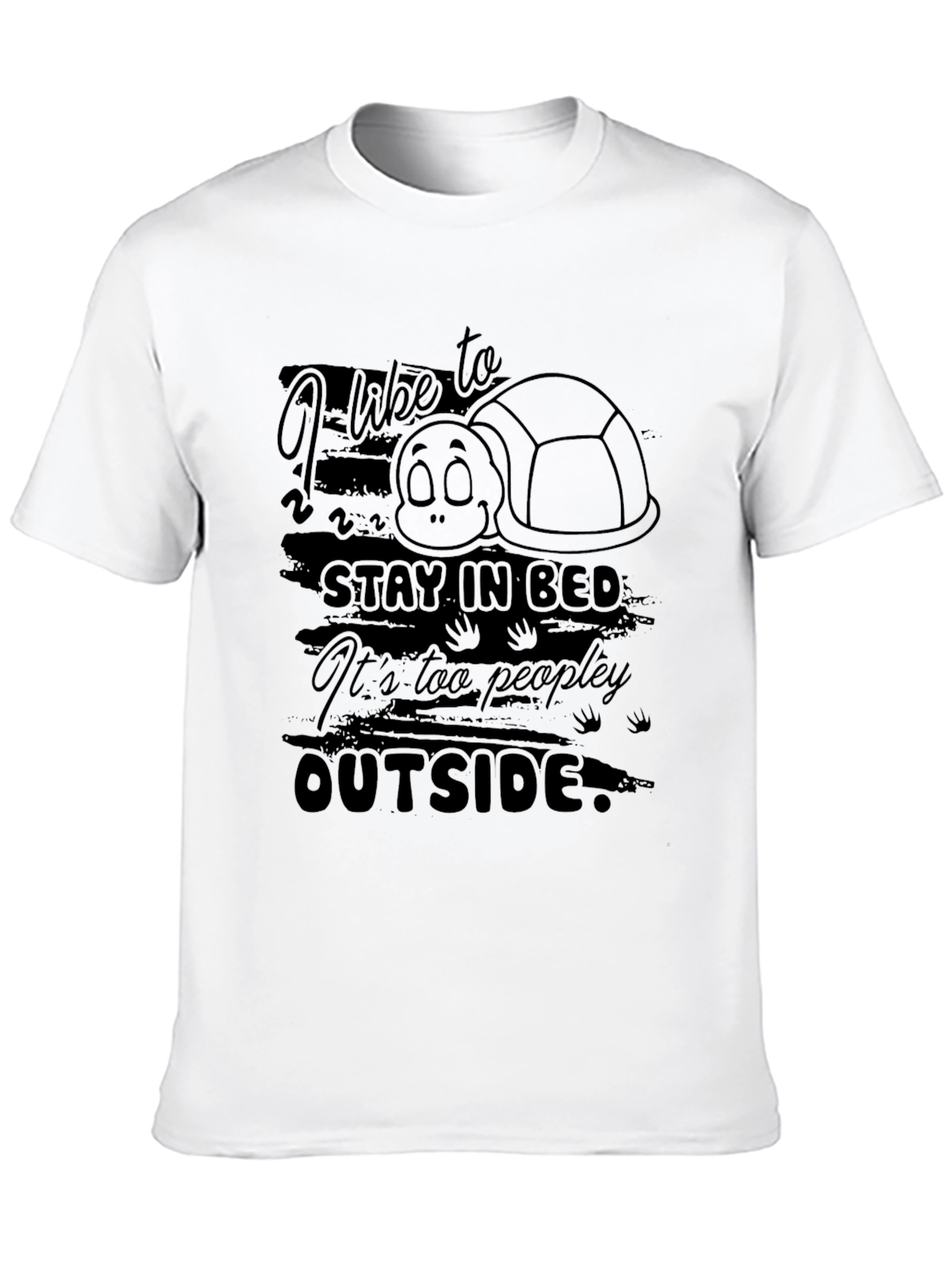 I Like To Stay In Bed Turtle T-Shirt