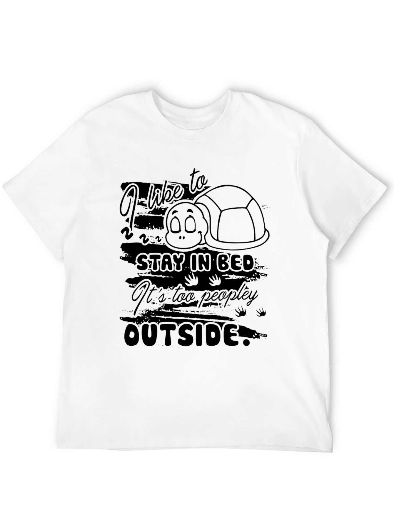 I Like To Stay In Bed Turtle T-Shirt