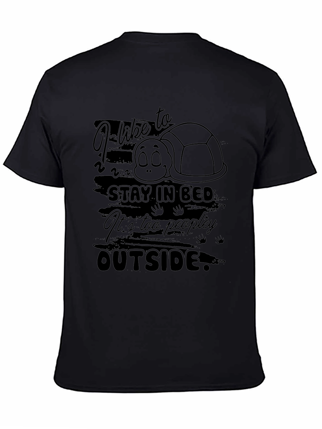 I Like To Stay In Bed Turtle T-Shirt
