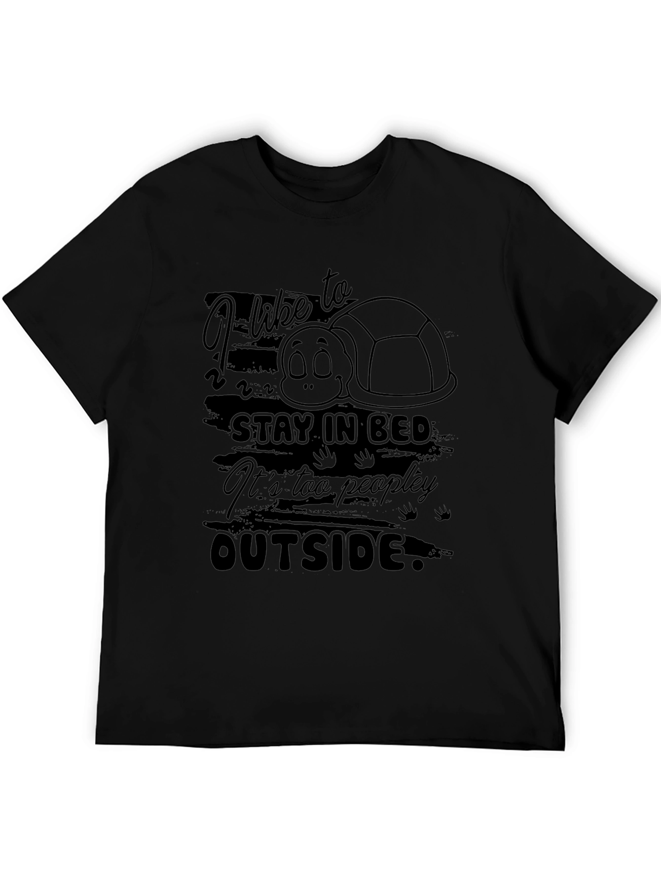 I Like To Stay In Bed Turtle T-Shirt
