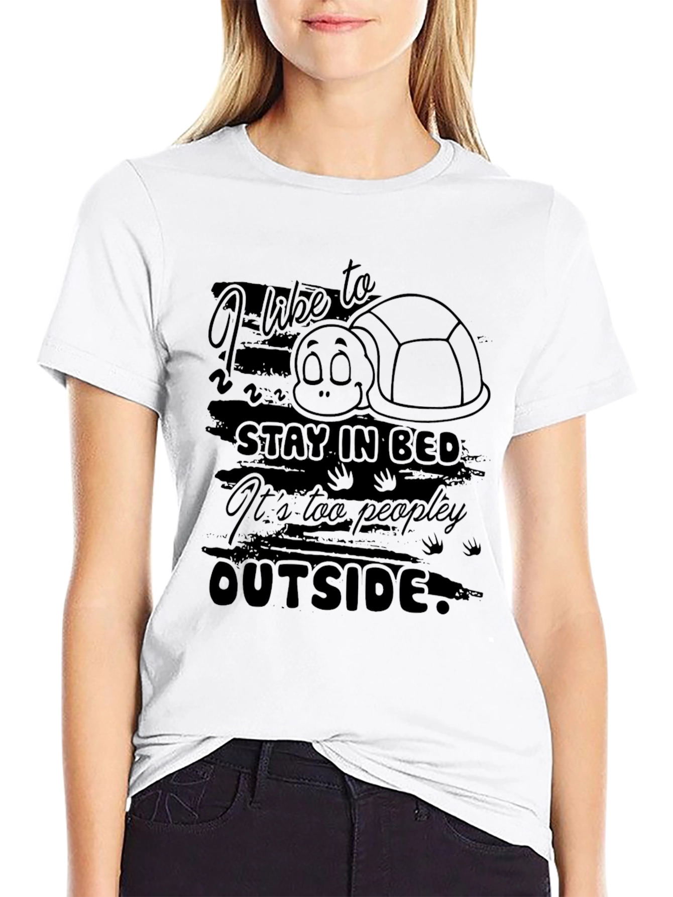 I Like To Stay In Bed Turtle T-Shirt