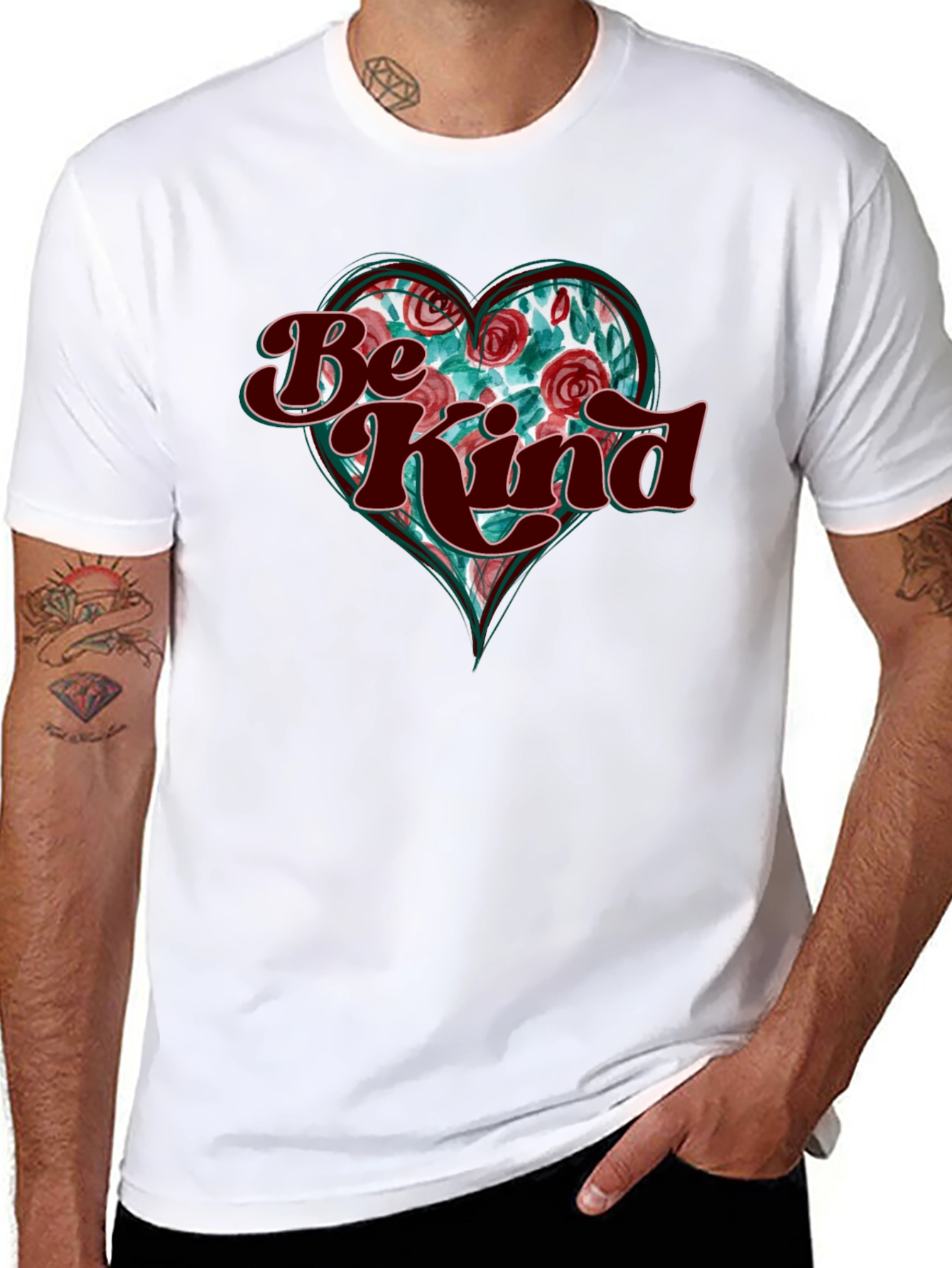 Be Kind Heart Graphic T-Shirt