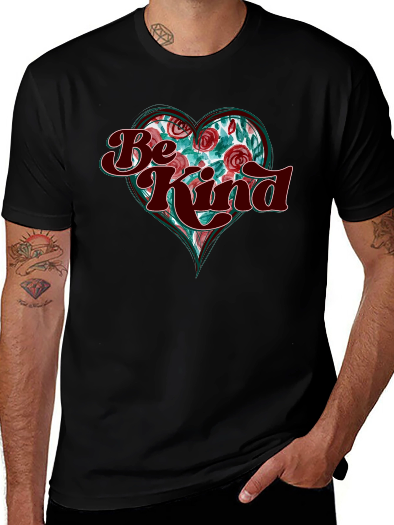 Be Kind Heart Graphic T-Shirt