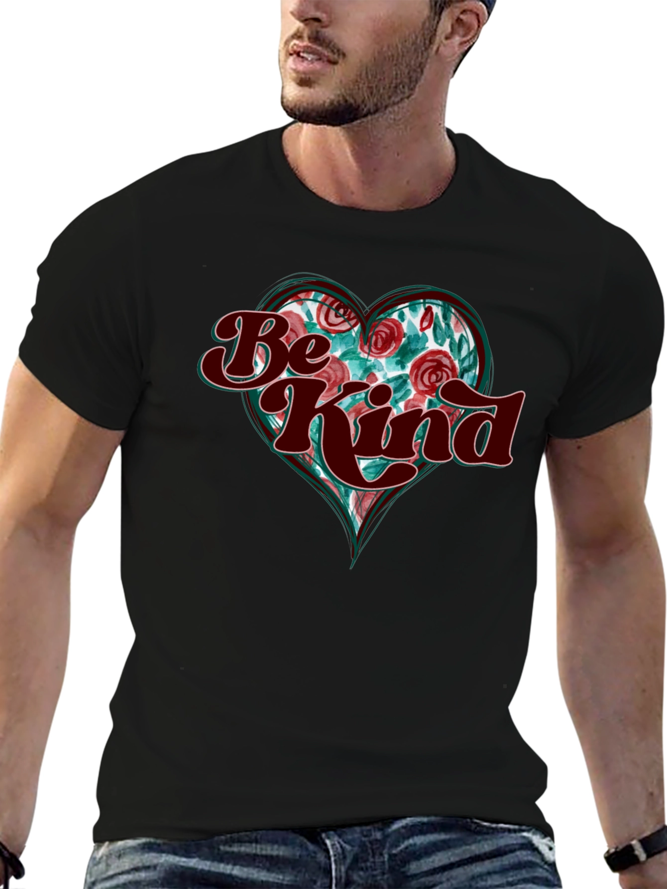 Be Kind Heart Graphic T-Shirt