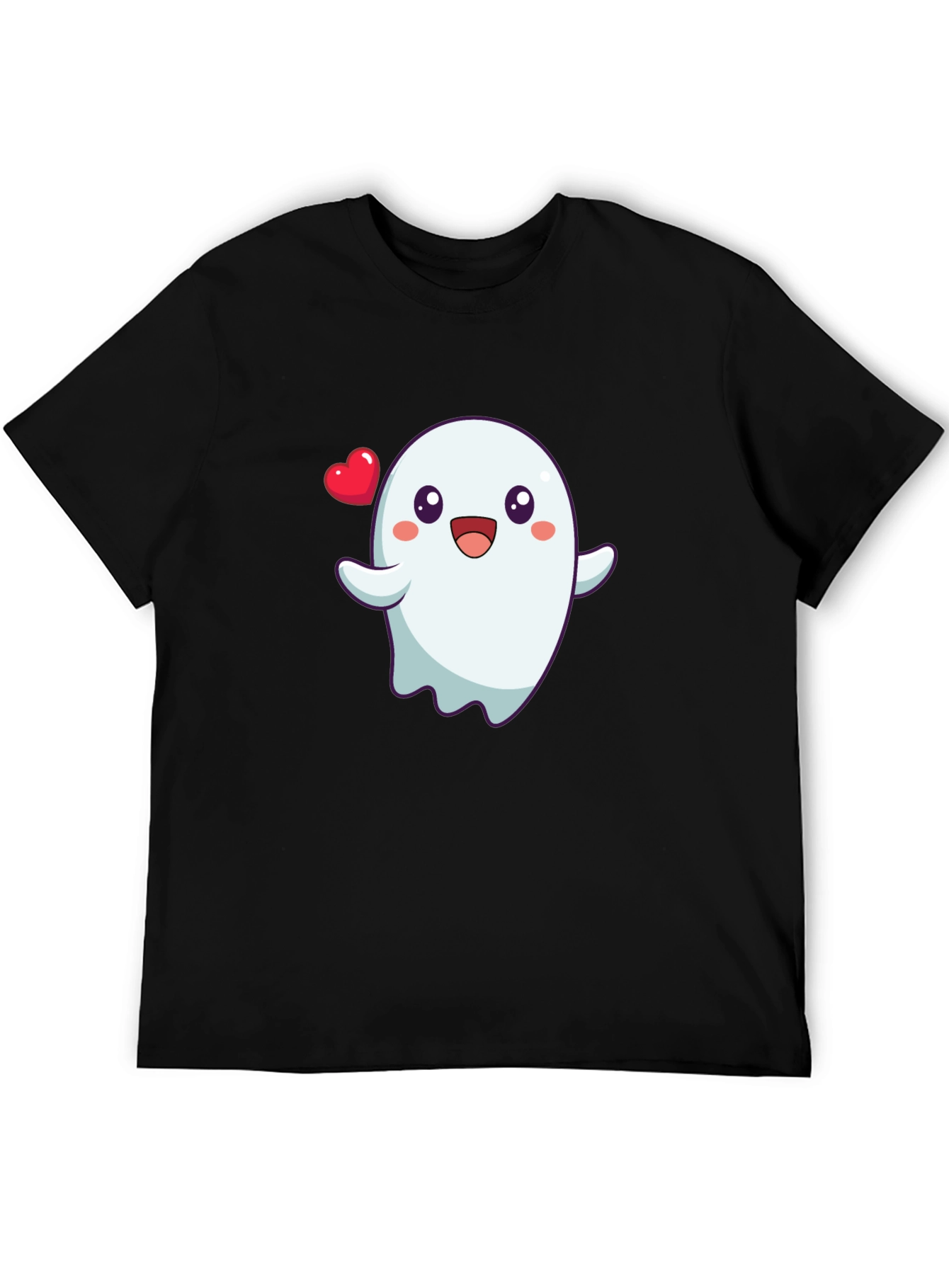 Cute Ghost with Heart T-Shirt - Halloween Tee